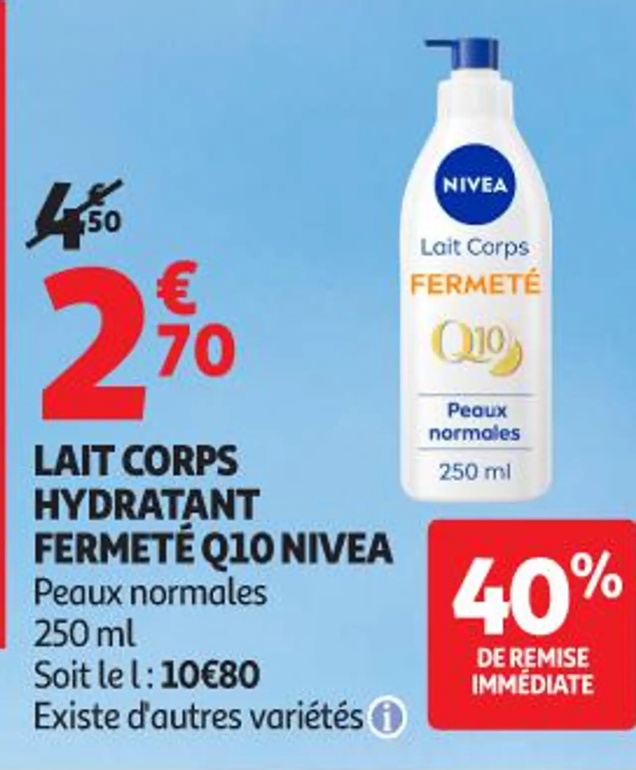 Lait corps hydratant fermeté Q10 Nivea