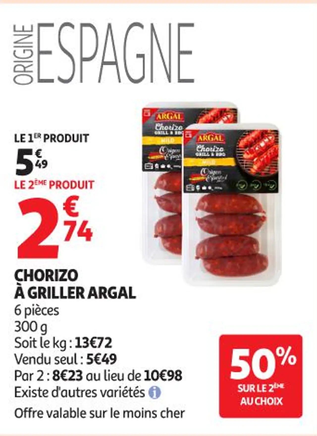 Chorizo à griller Argal