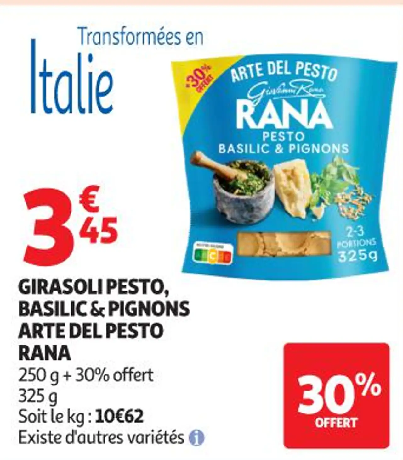 Girasoli Pesto, Basilic & Pignons Arte del Pesto Rana