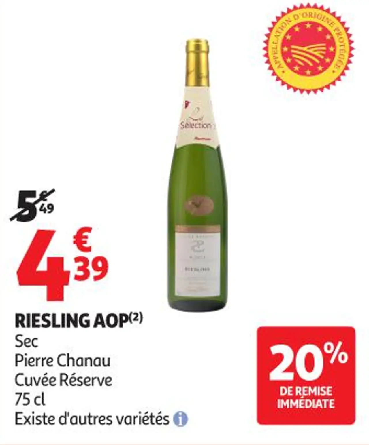Pierre Chanau Riesling AOP Cuvée Réserve