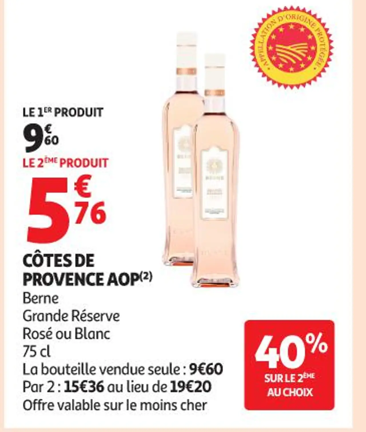 Berne Grande Réserve Côtes de Provence AOP Rosé ou Blanc