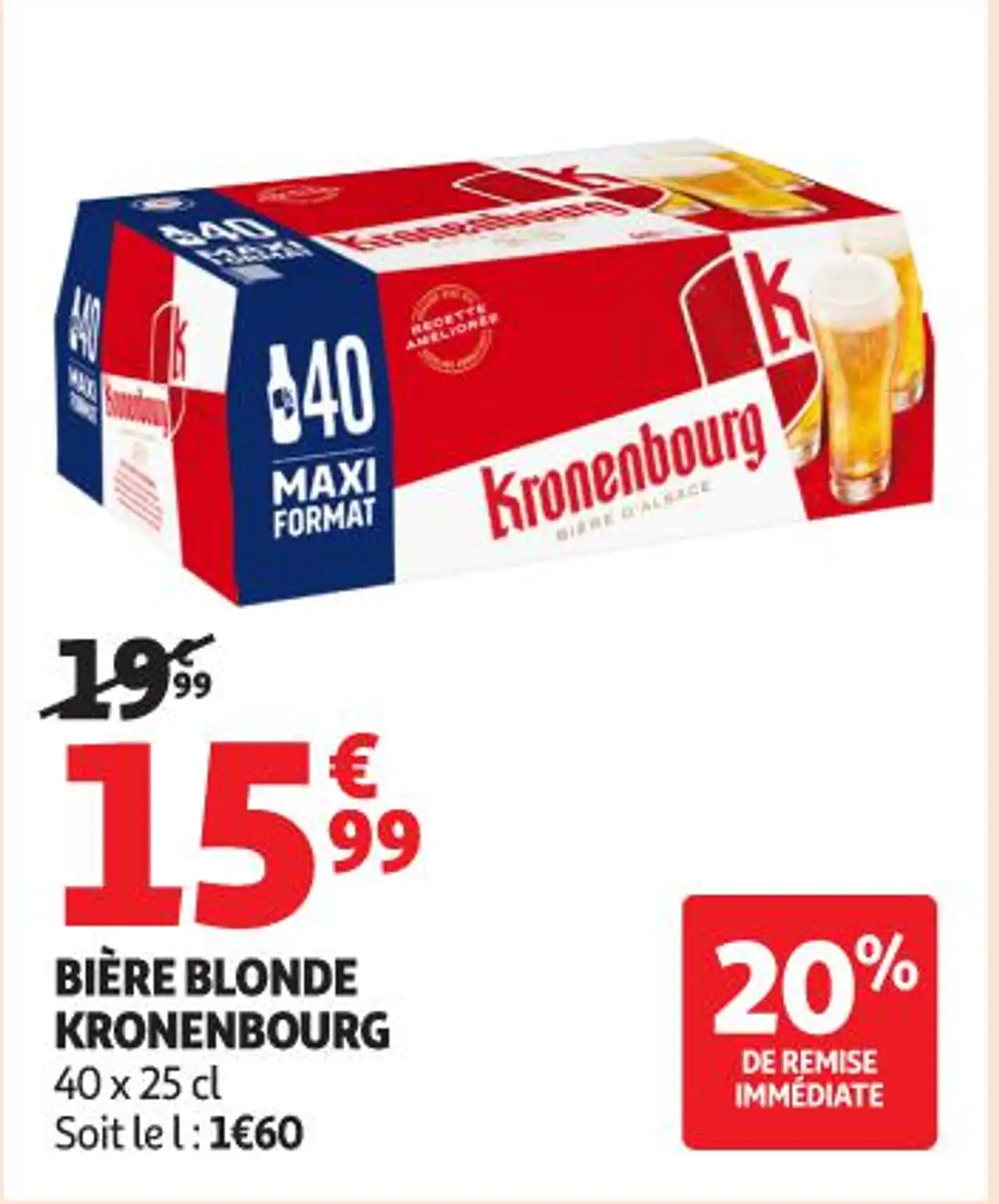 Bière blonde Kronenbourg