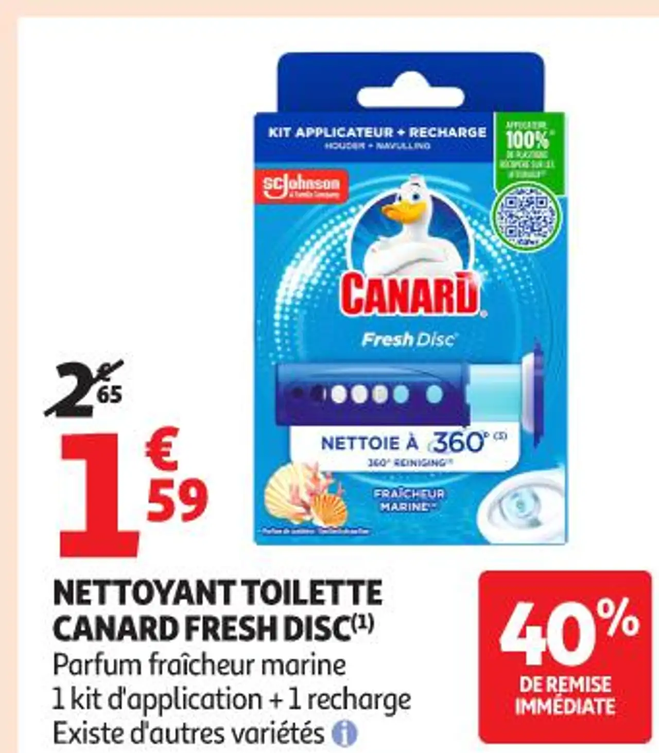 Nettoyant Toilette Canard Fresh Disc