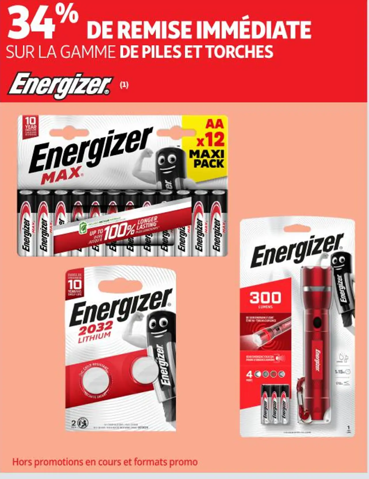 Gamme de piles et torches Energizer