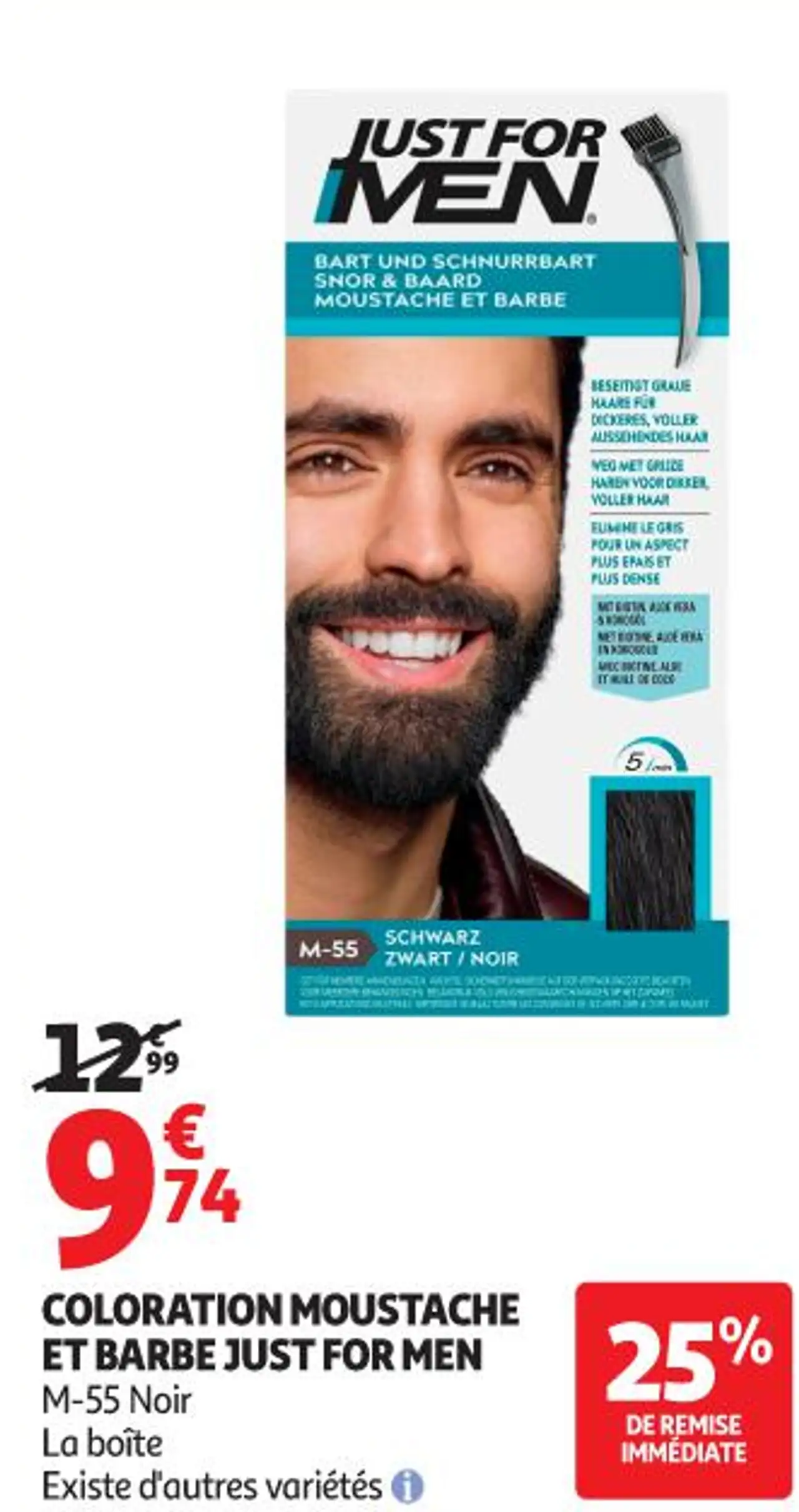 Coloration Moustache et Barbe Just For Men