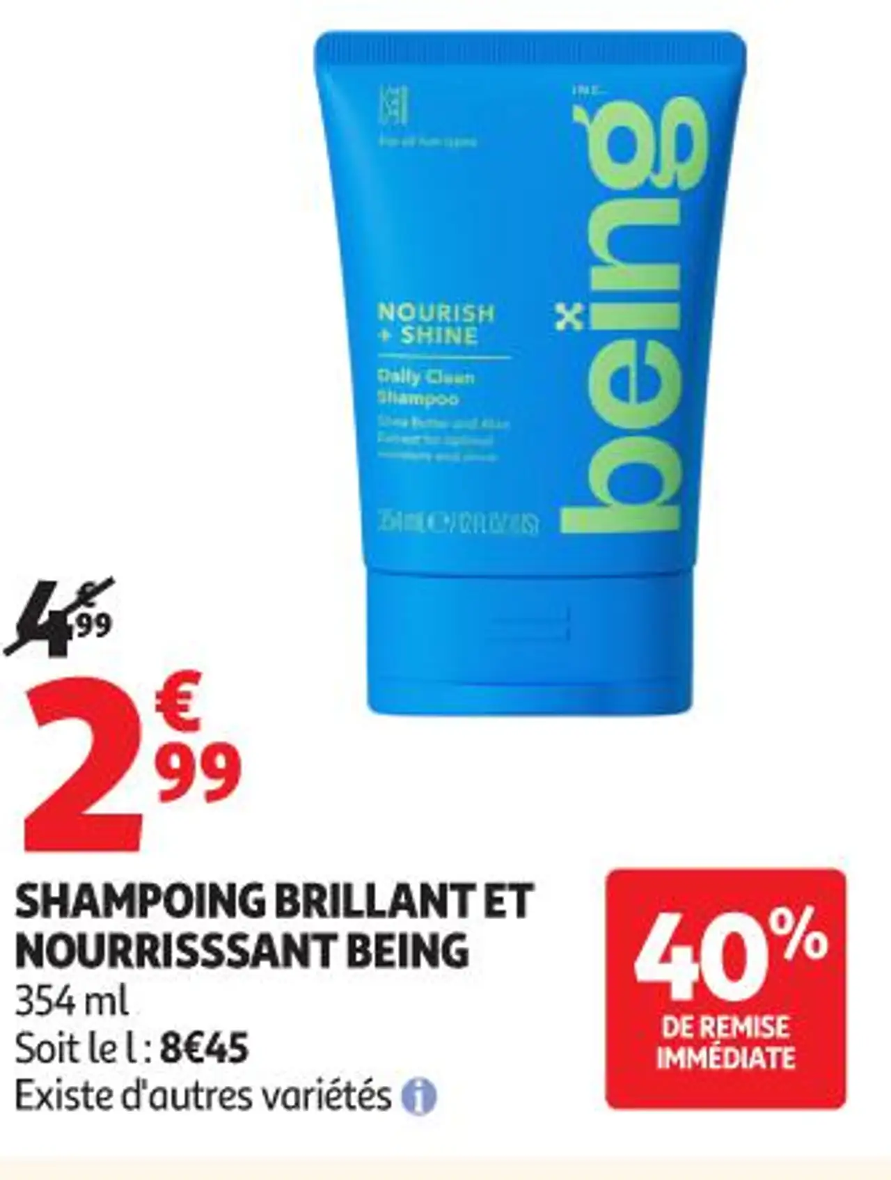Shampoing brillant et nourrissant Being