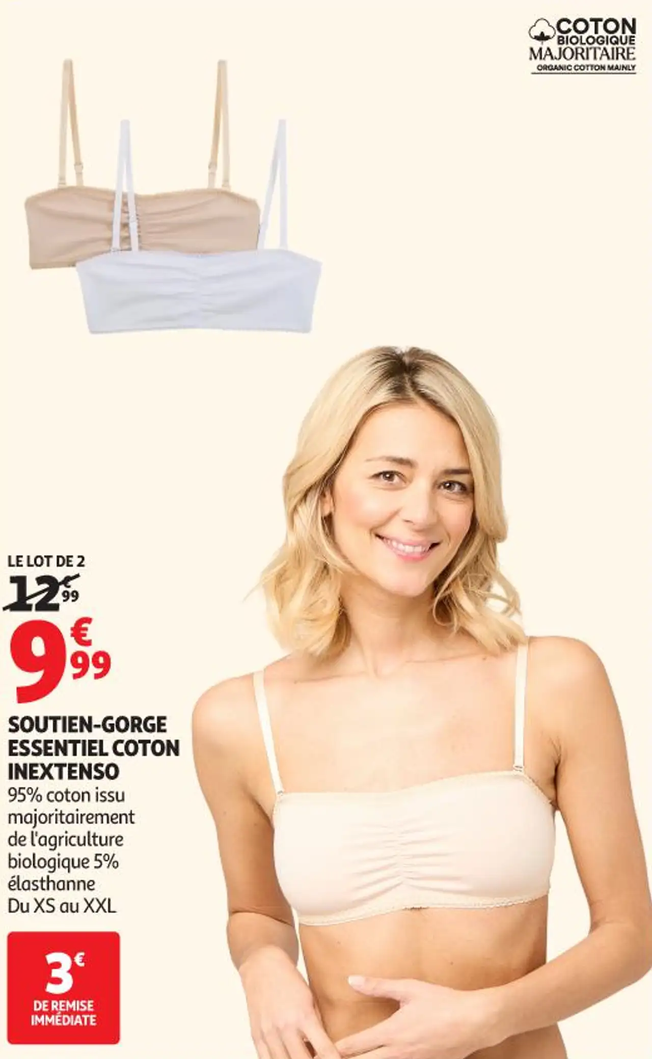 SOUTIEN-GORGE ESSENTIEL COTON INEXTENSO