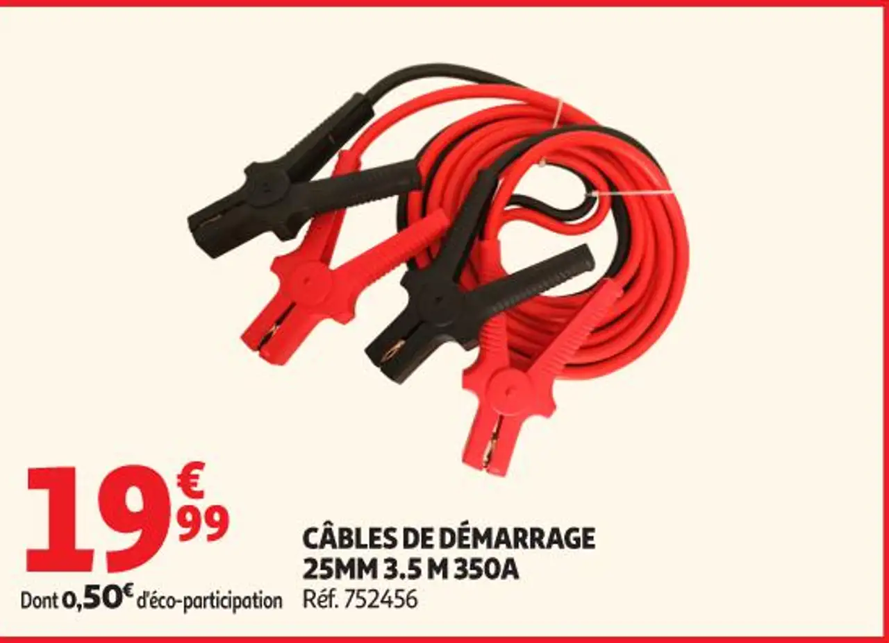 Câbles de démarrage 25mm 3.5 m 350A