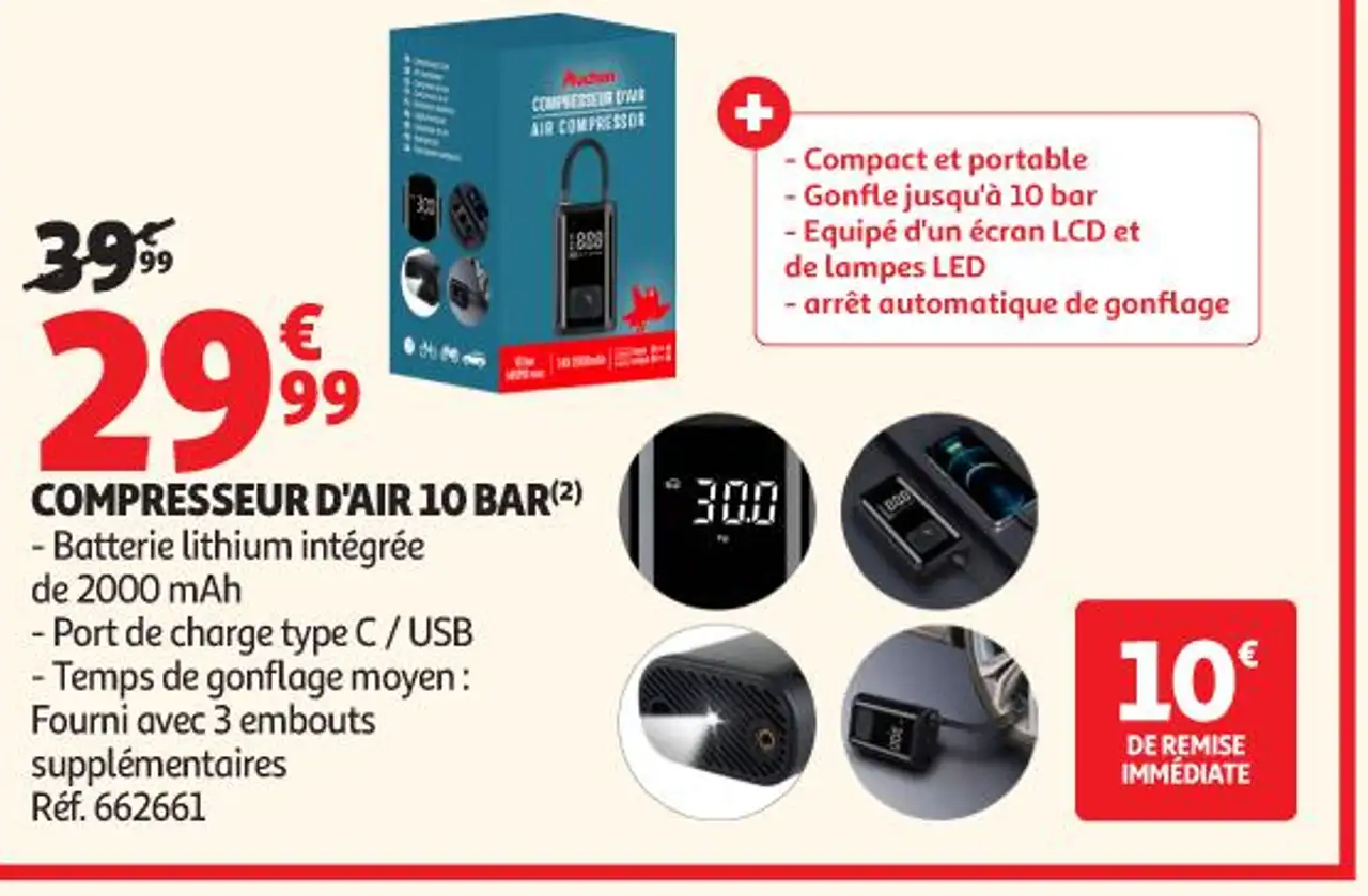 Auchan Compresseur d'air 10 bar