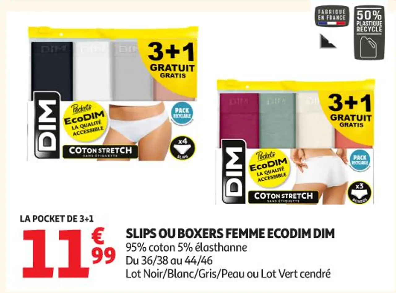 Slips ou boxers femme EcoDim Dim