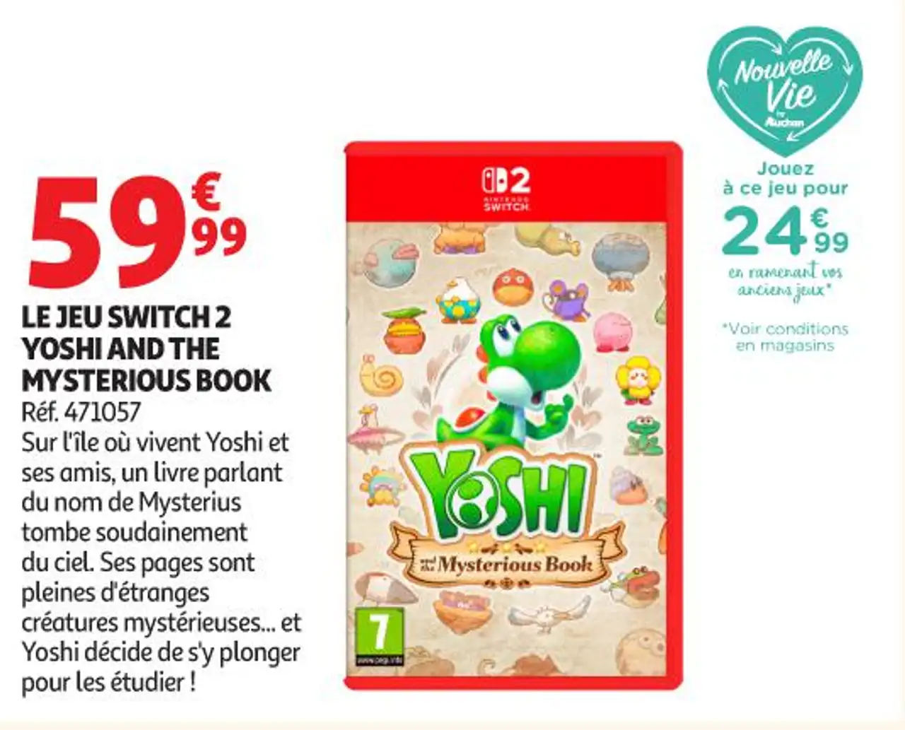 LE JEU SWITCH 2 YOSHI AND THE MYSTERIOUS BOOK