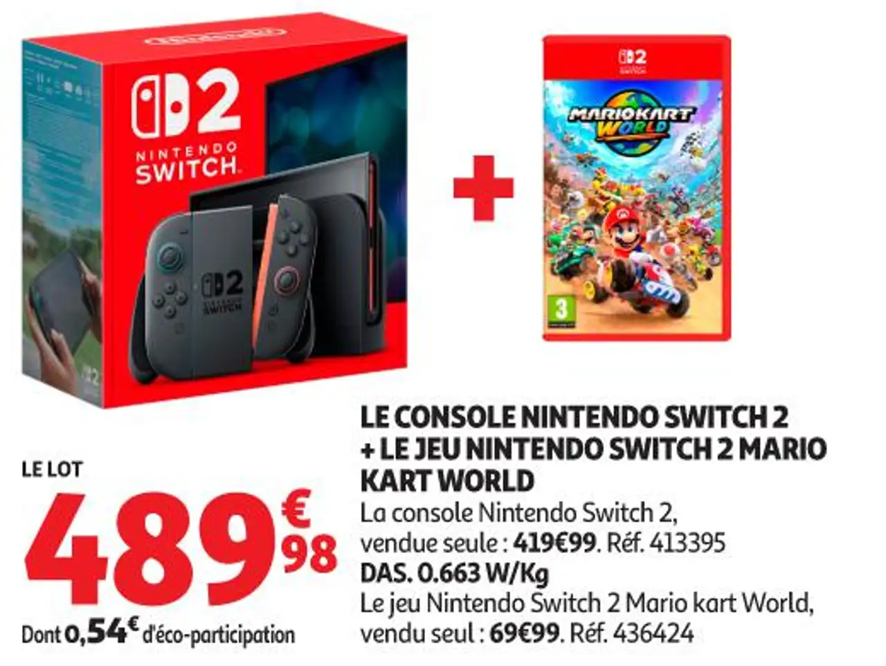 LE CONSOLE NINTENDO SWITCH 2 + LE JEU NINTENDO SWITCH 2 MARIO KART WORLD