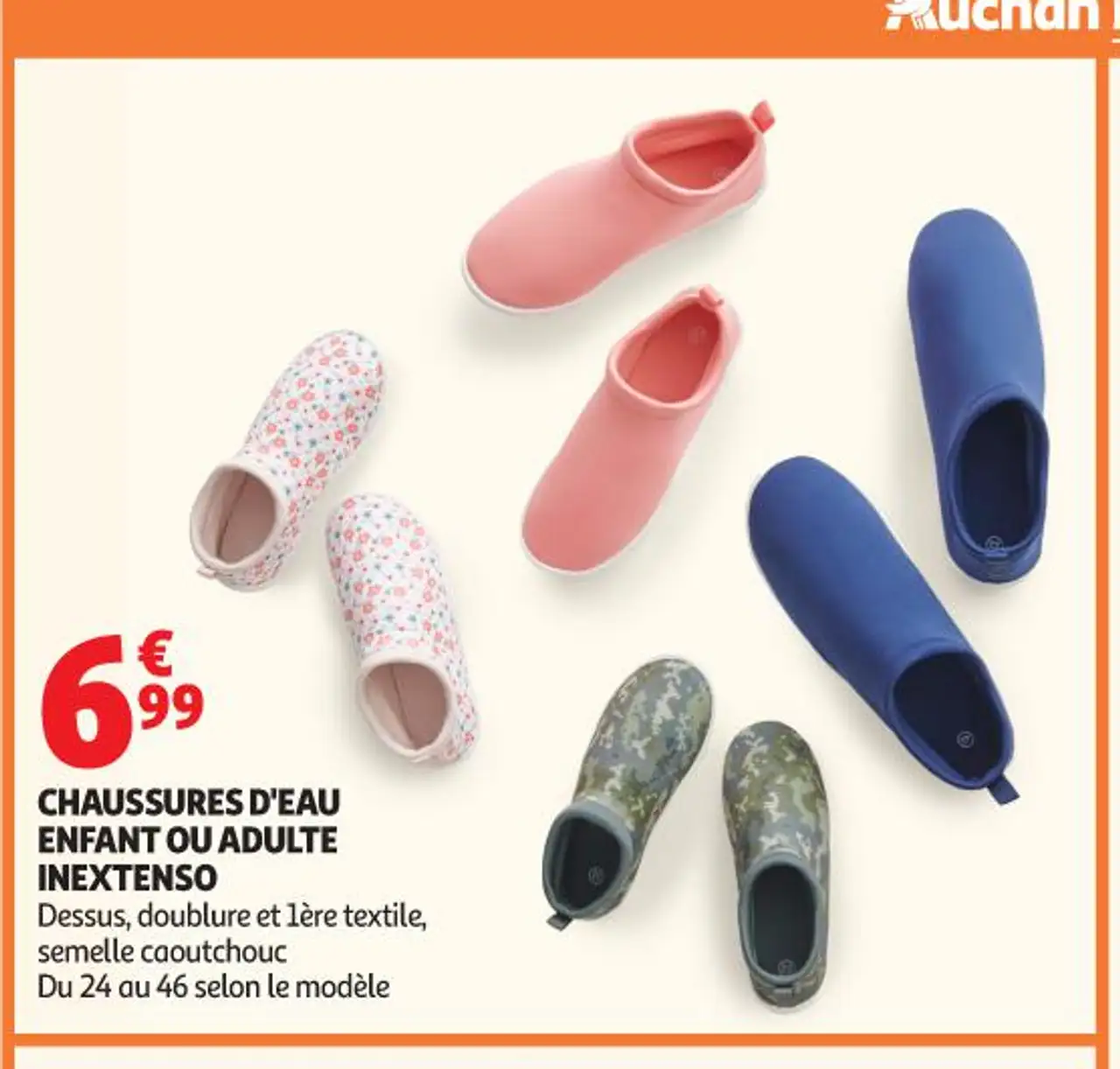 CHAUSSURES D'EAU ENFANT OU ADULTE INEXTENSO