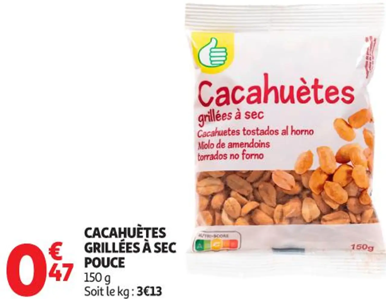 Cacahuètes grillées à sec Pouce