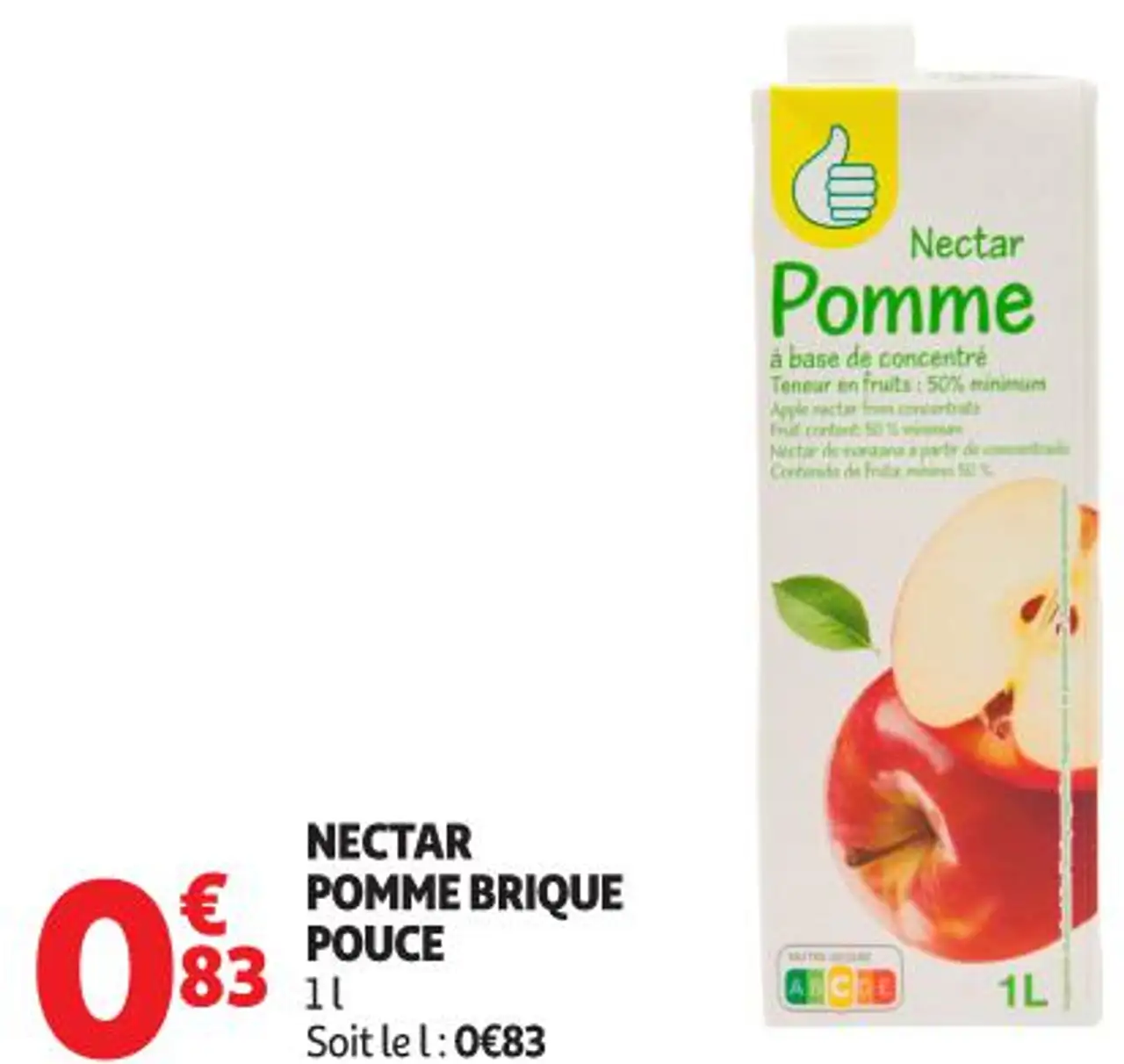 Nectar pomme brique Pouce
