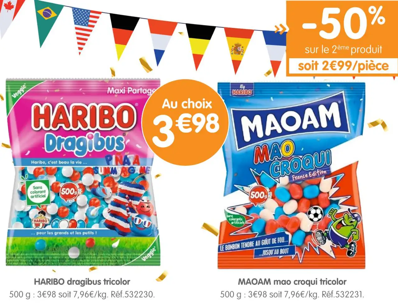 HARIBO dragibus tricolor
