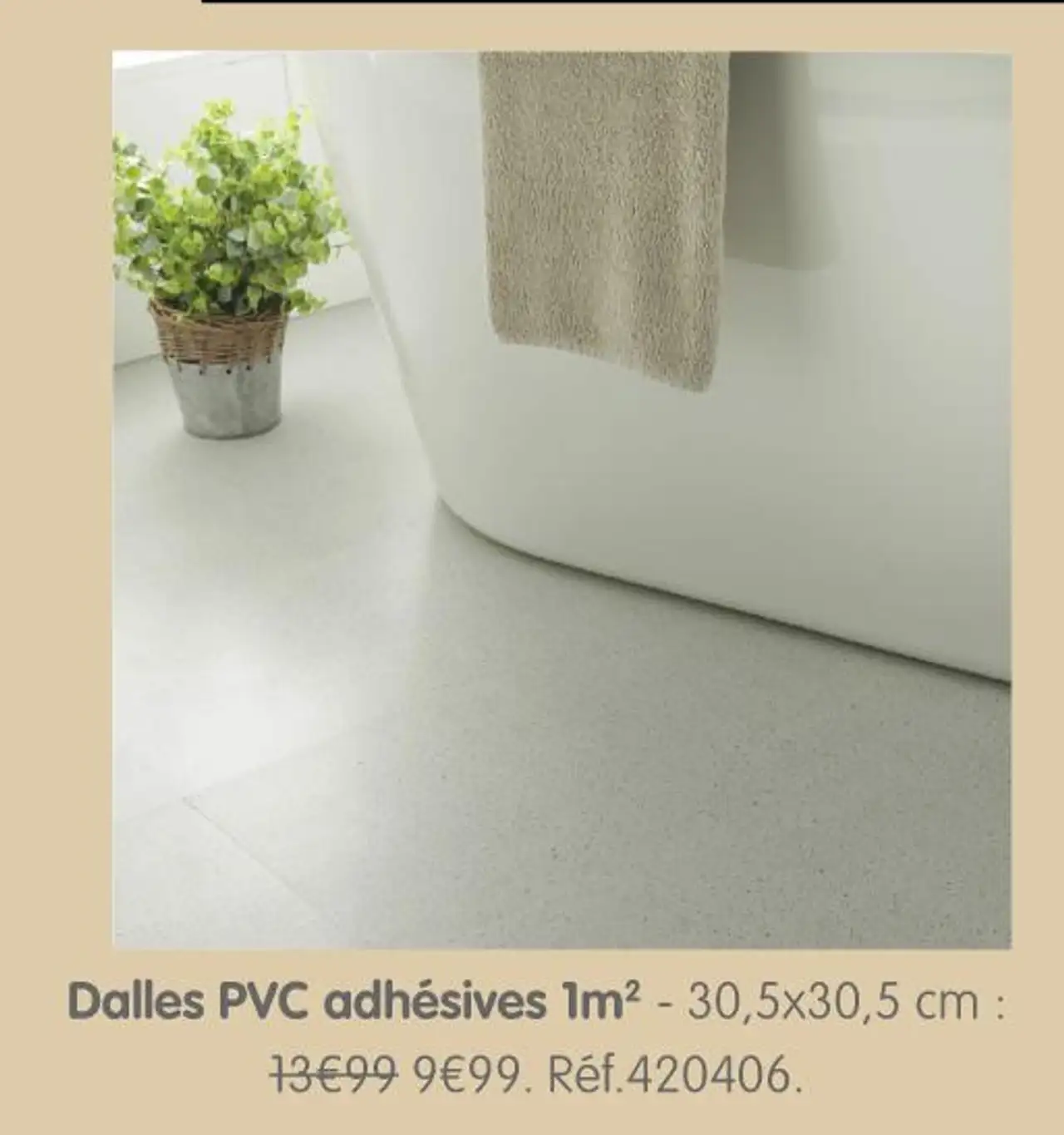 KINGMANN Dalles PVC adhésives 1m² - 30,5x30,5 cm : Réf.420406