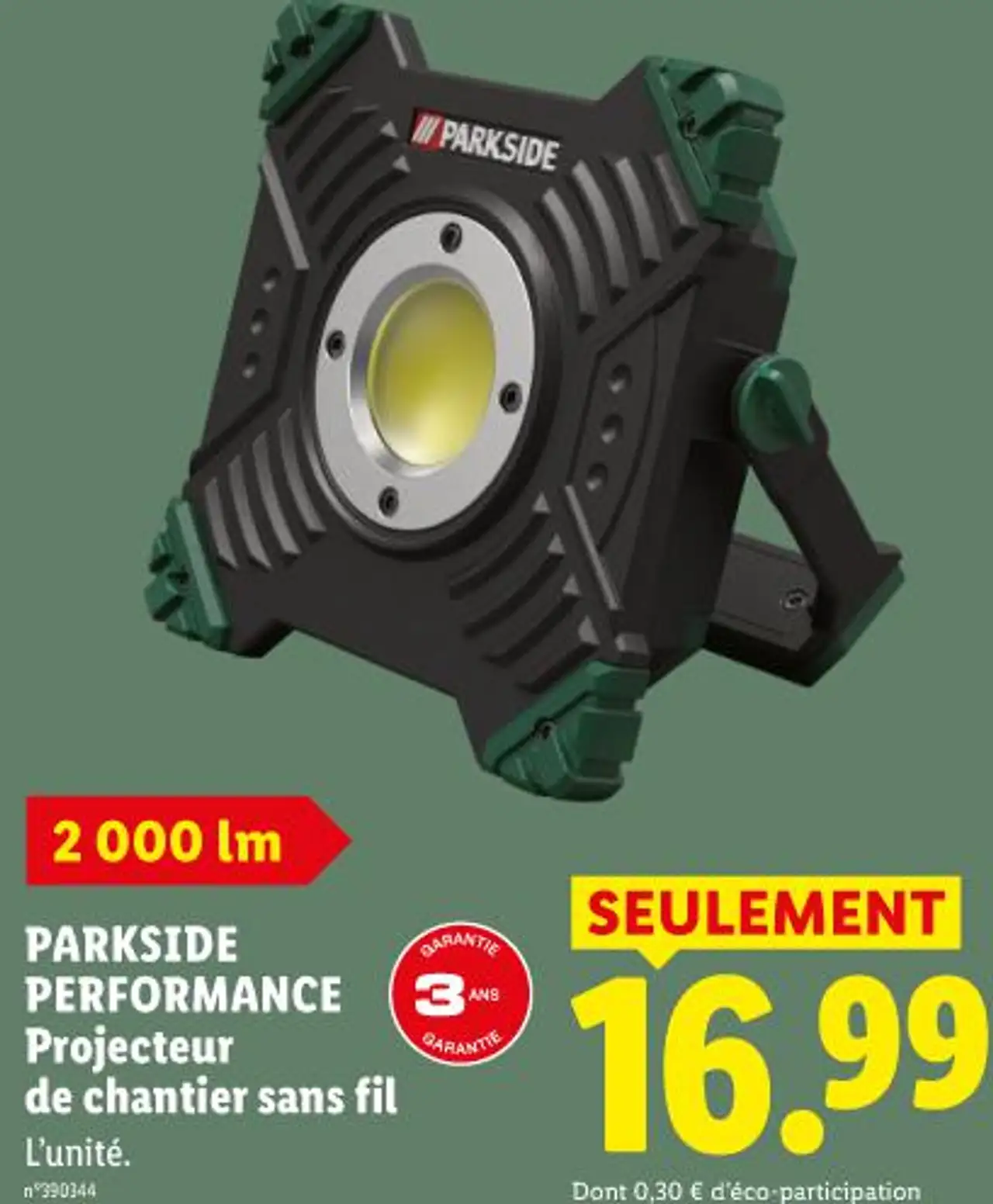 PARKSIDE PERFORMANCE Projecteur de chantier sans fil