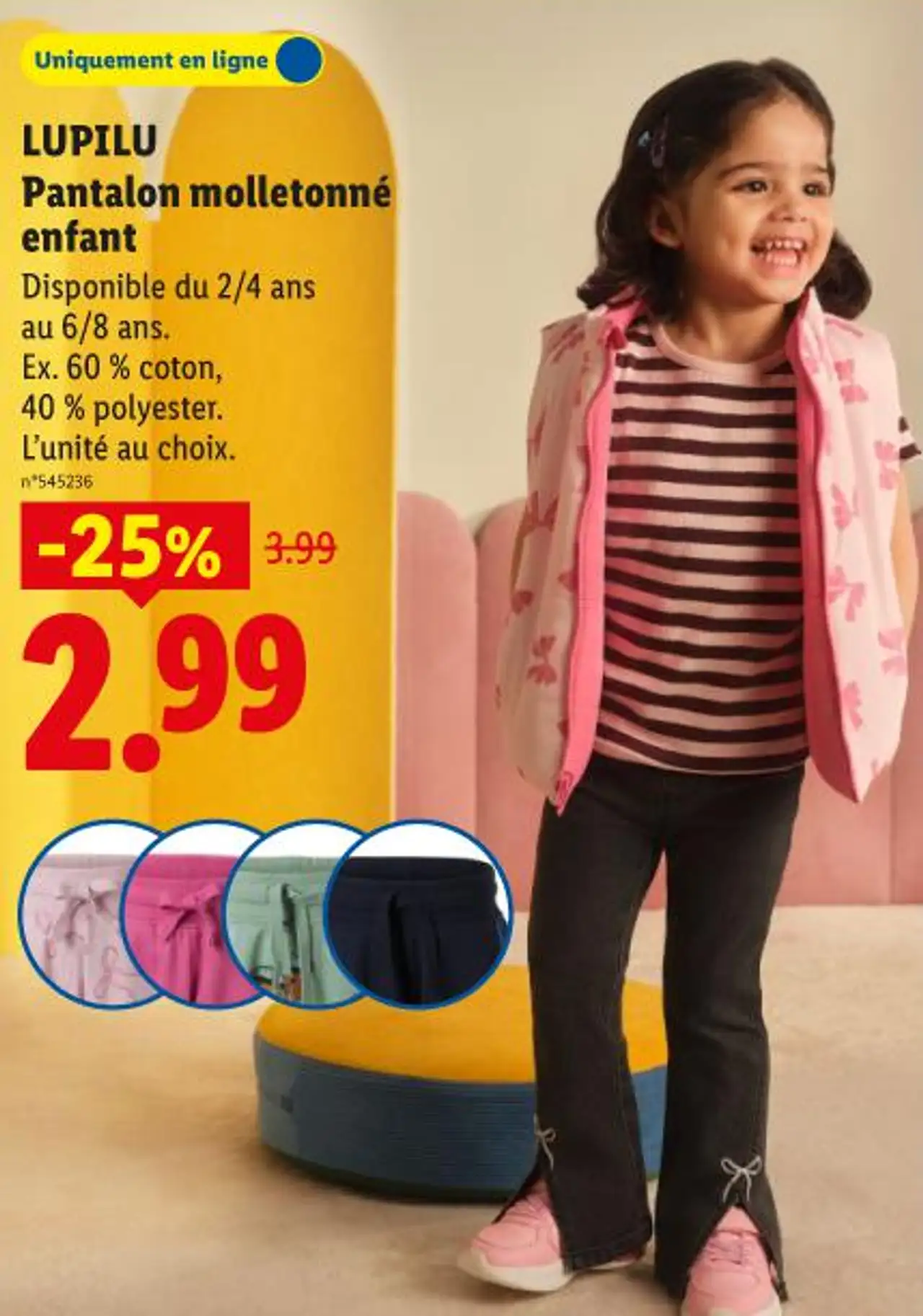 LUPILU Pantalon molletonné enfant