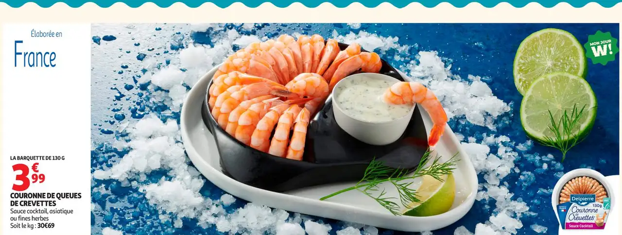Couronne de queues de crevettes Delpierre