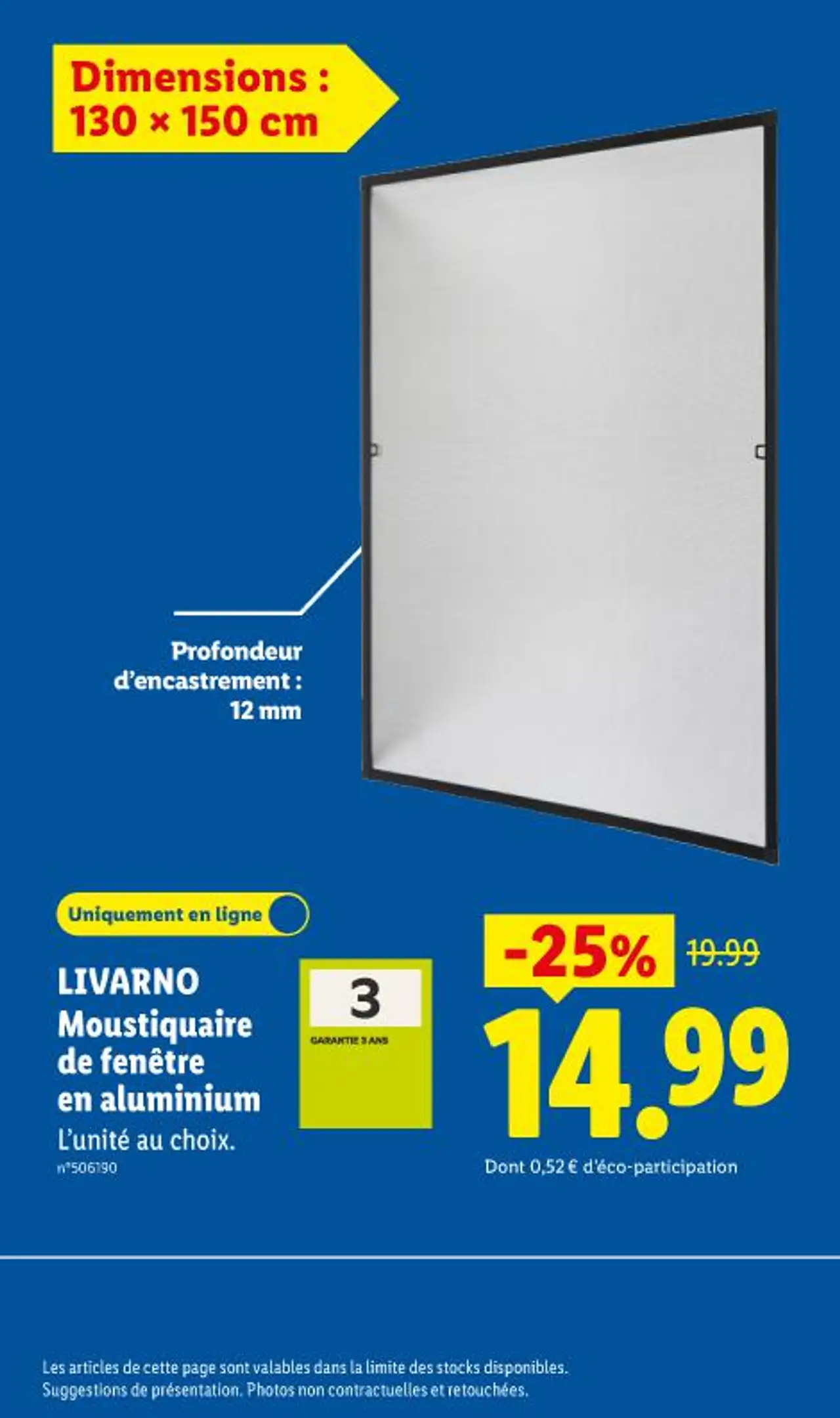 LIVARNO Moustiquaire de fenêtre de aluminium