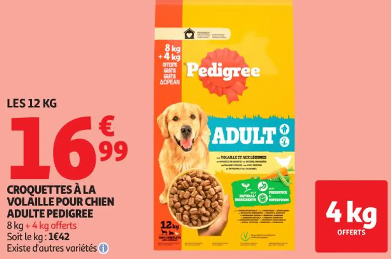 PEDIGREE Croquettes à la Volaille pour Chien Adulte