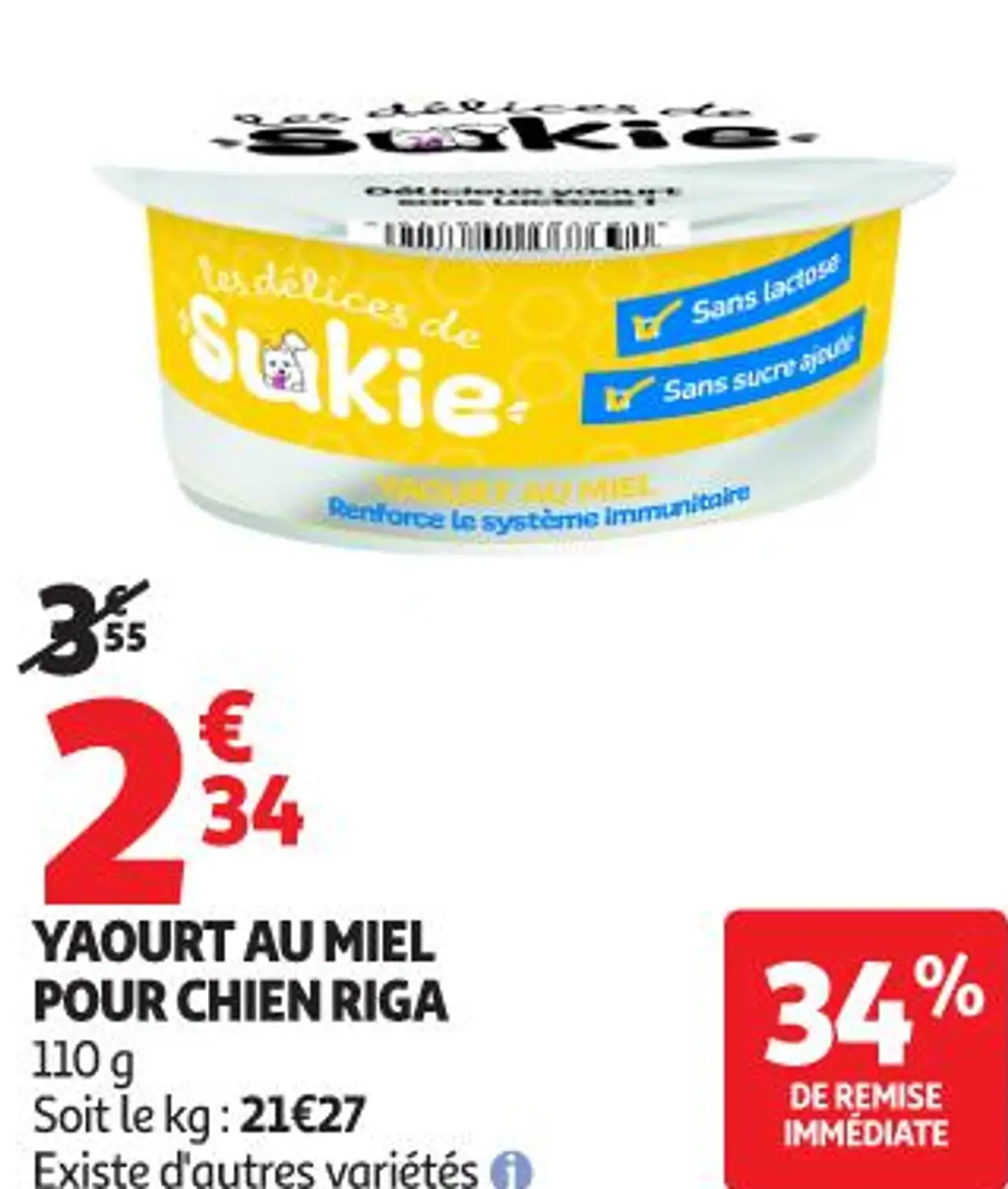 Yaourt au miel pour chien Riga Les délices de Stokie