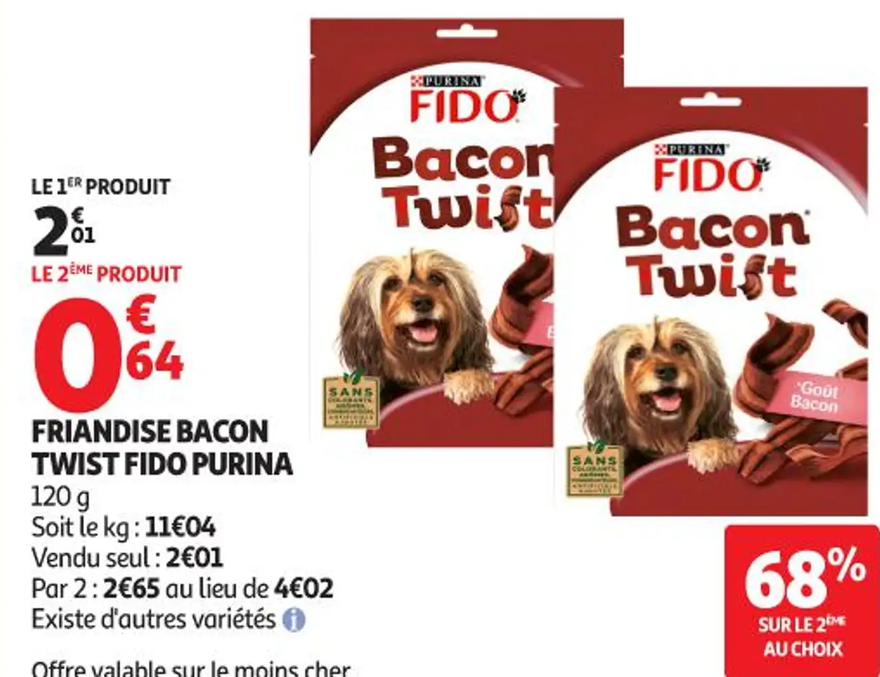 Friandise Bacon Twist Fido Purina