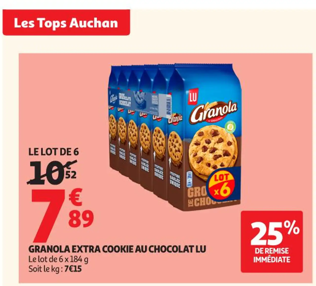 Granola Extra Cookie au chocolat LU