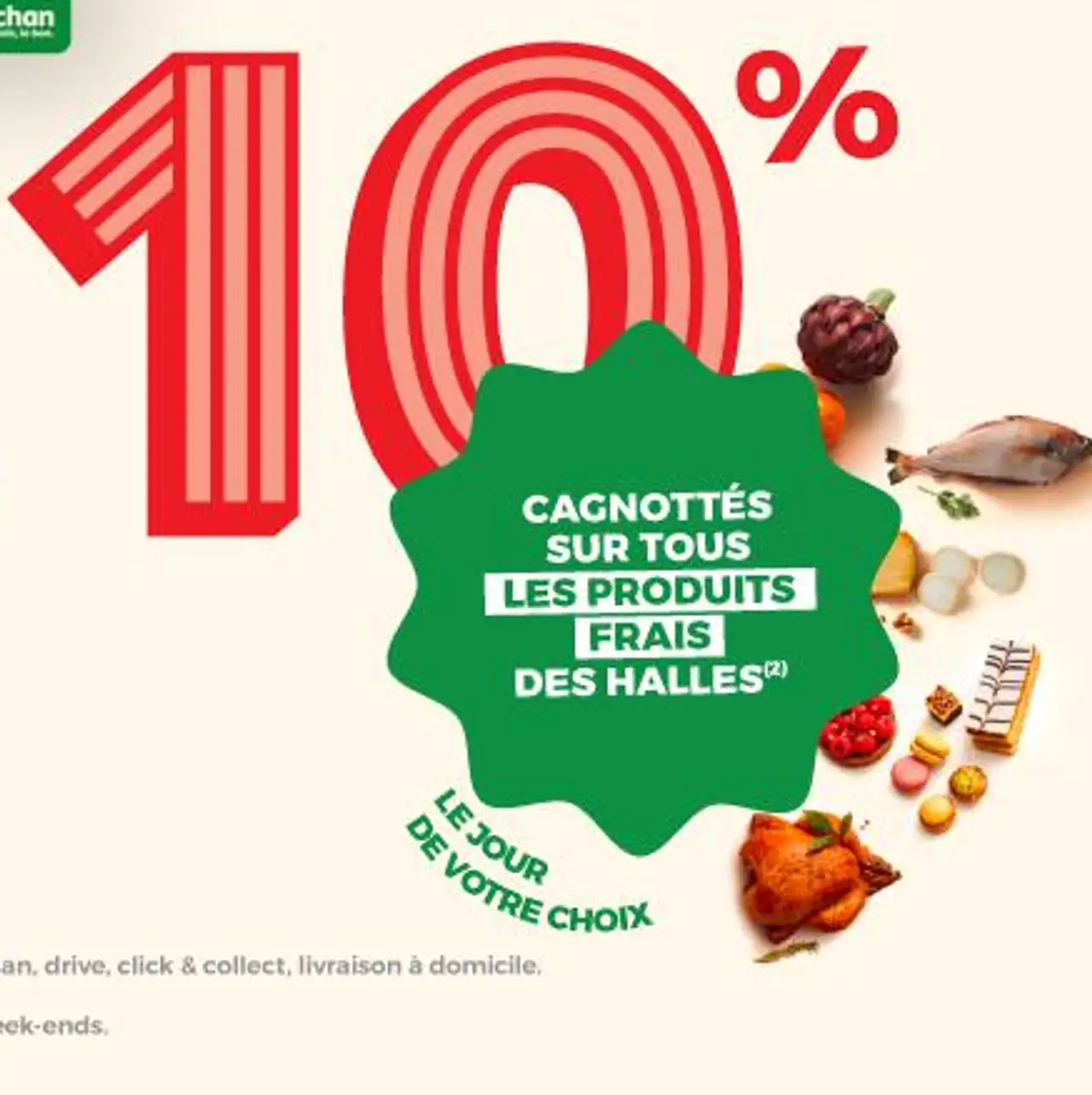 10% cagnottés sur tous les produits frais des halles