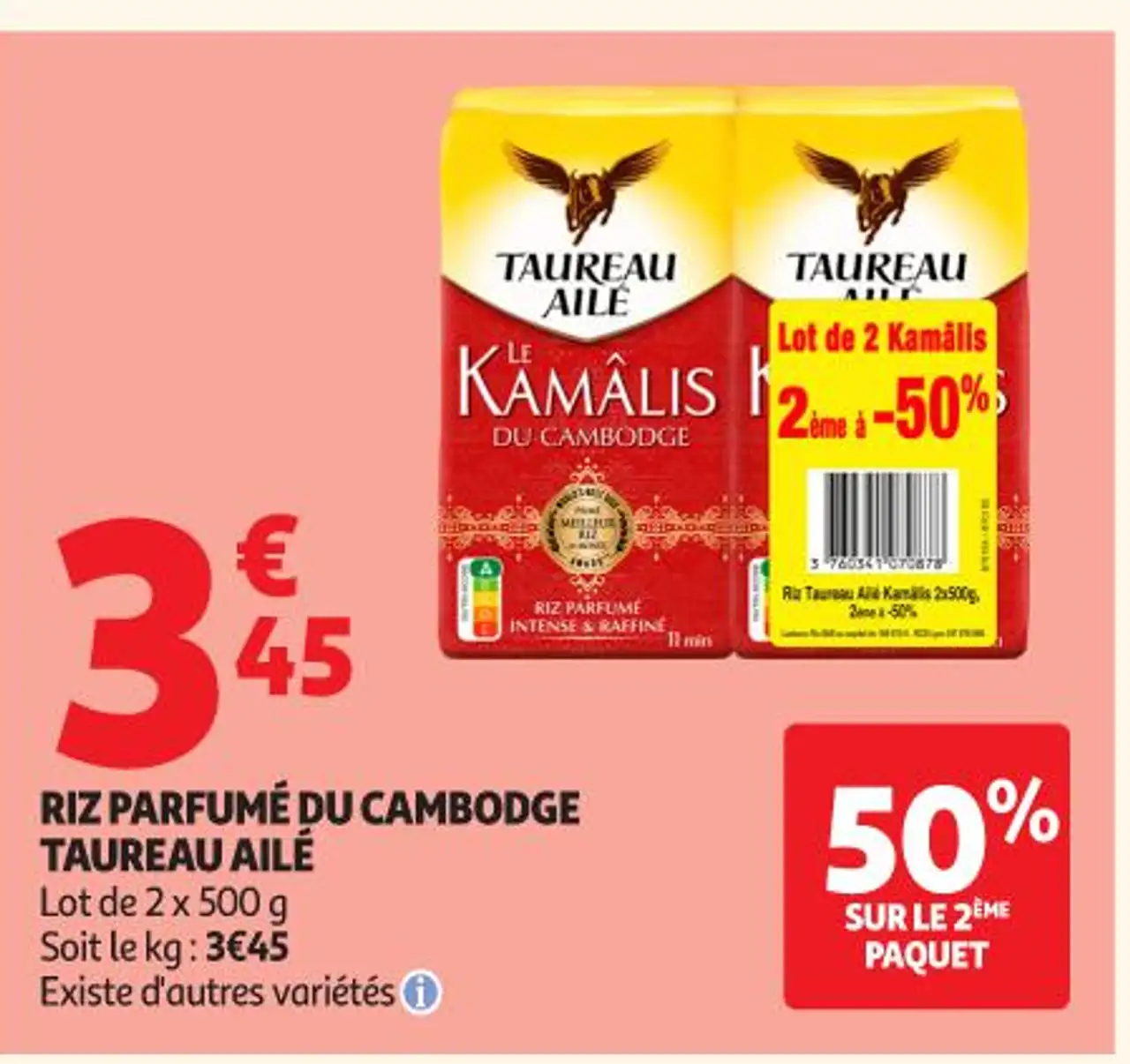 Riz parfumé du Cambodge Taureau Ailé Kamâlis