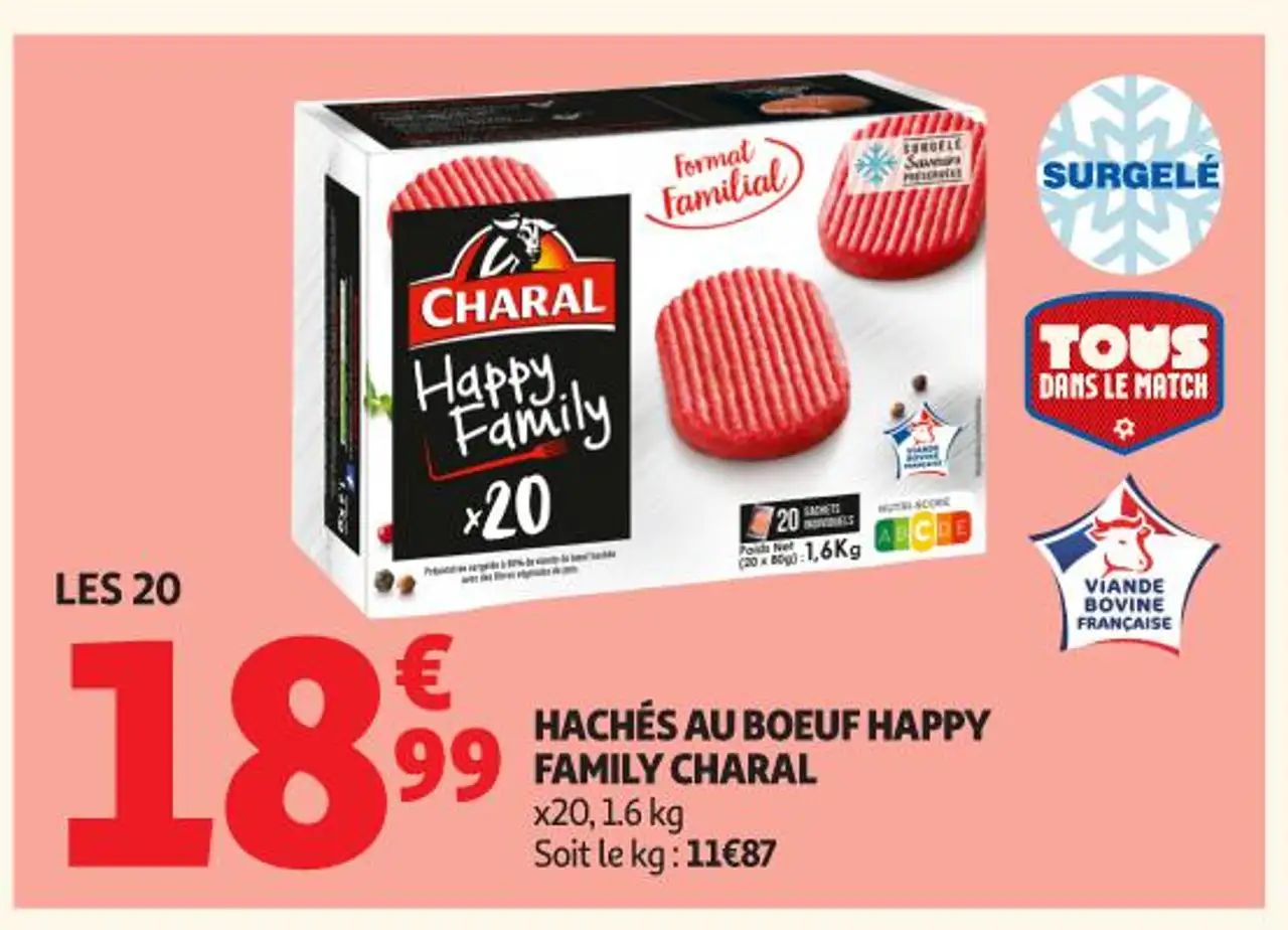Hachés au Boeuf Happy Family Charal
