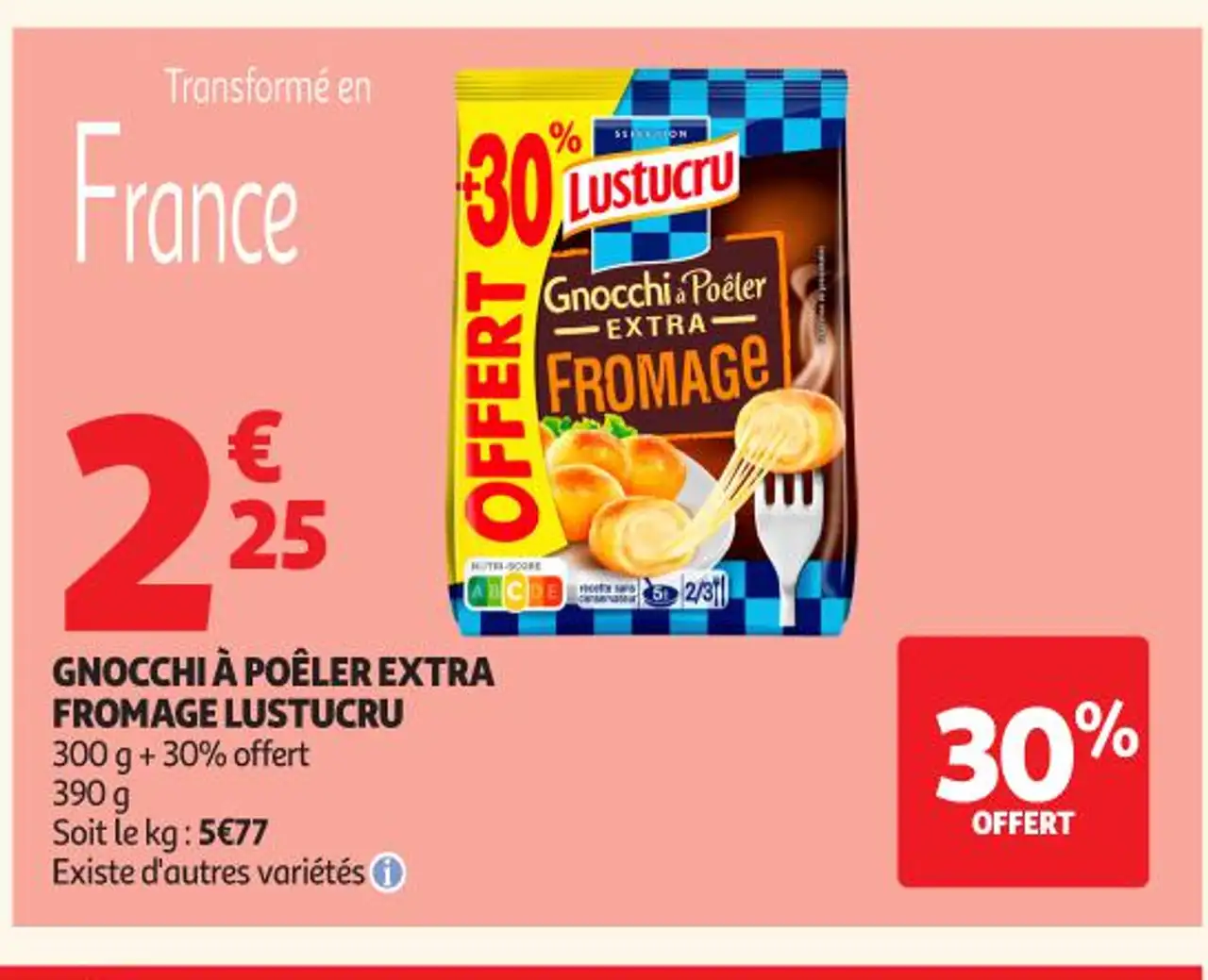 GNOCCHI À POÊLER EXTRA FROMAGE LUSTUCRU