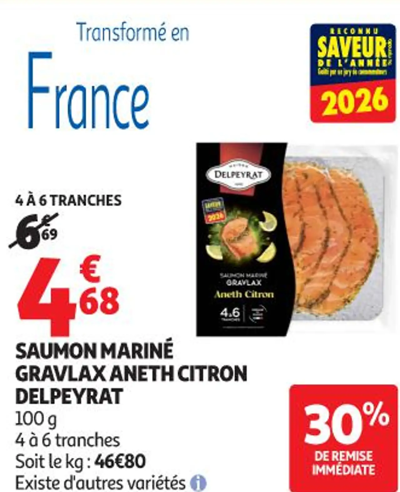 SAUMON MARINÉ GRAVLAX ANETH CITRON DELPEYRAT