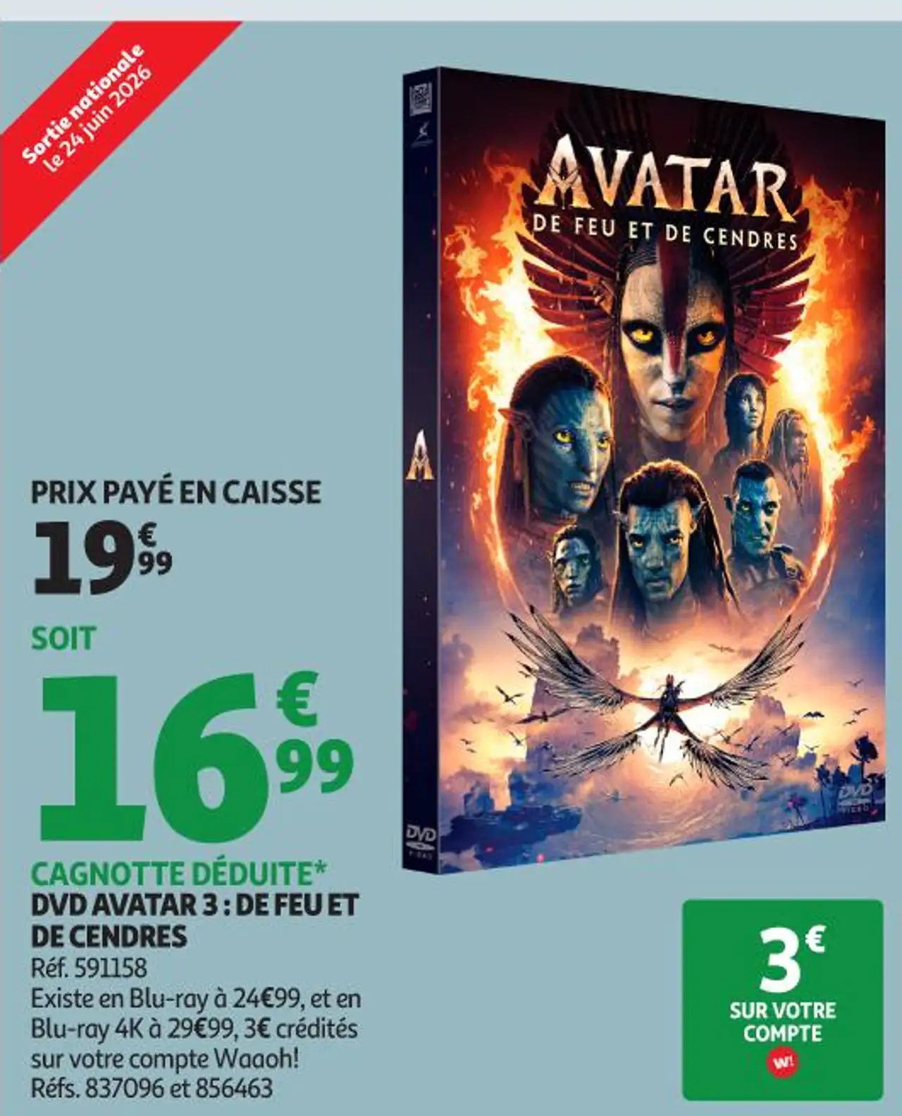 DVD AVATAR 3 : DE FEU ET DE CENDRES
