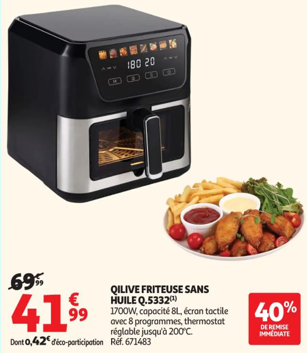 QILIVE FRITEUSE SANS HUILE Q.5332