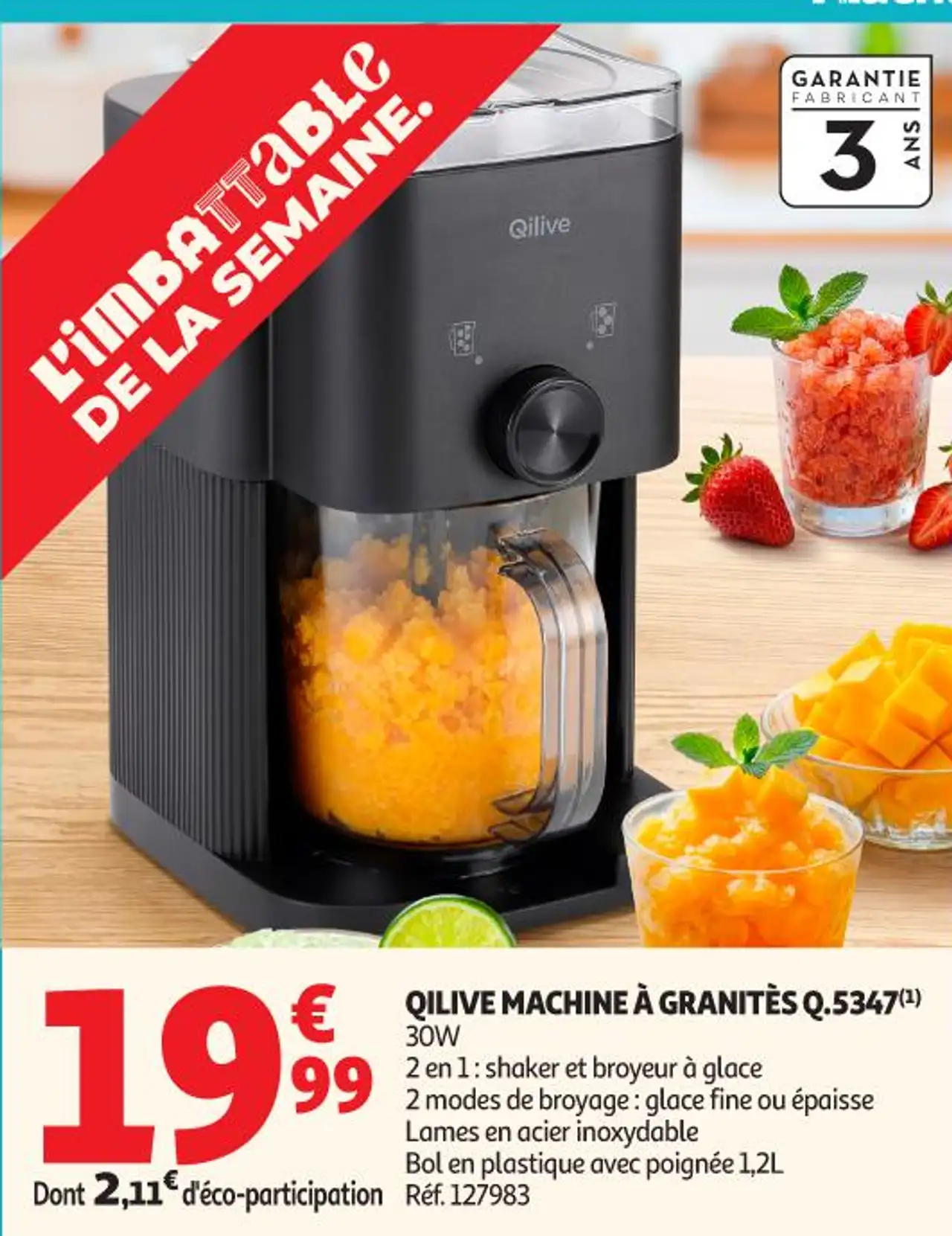 QILIVE MACHINE À GRANITÉS Q.5347