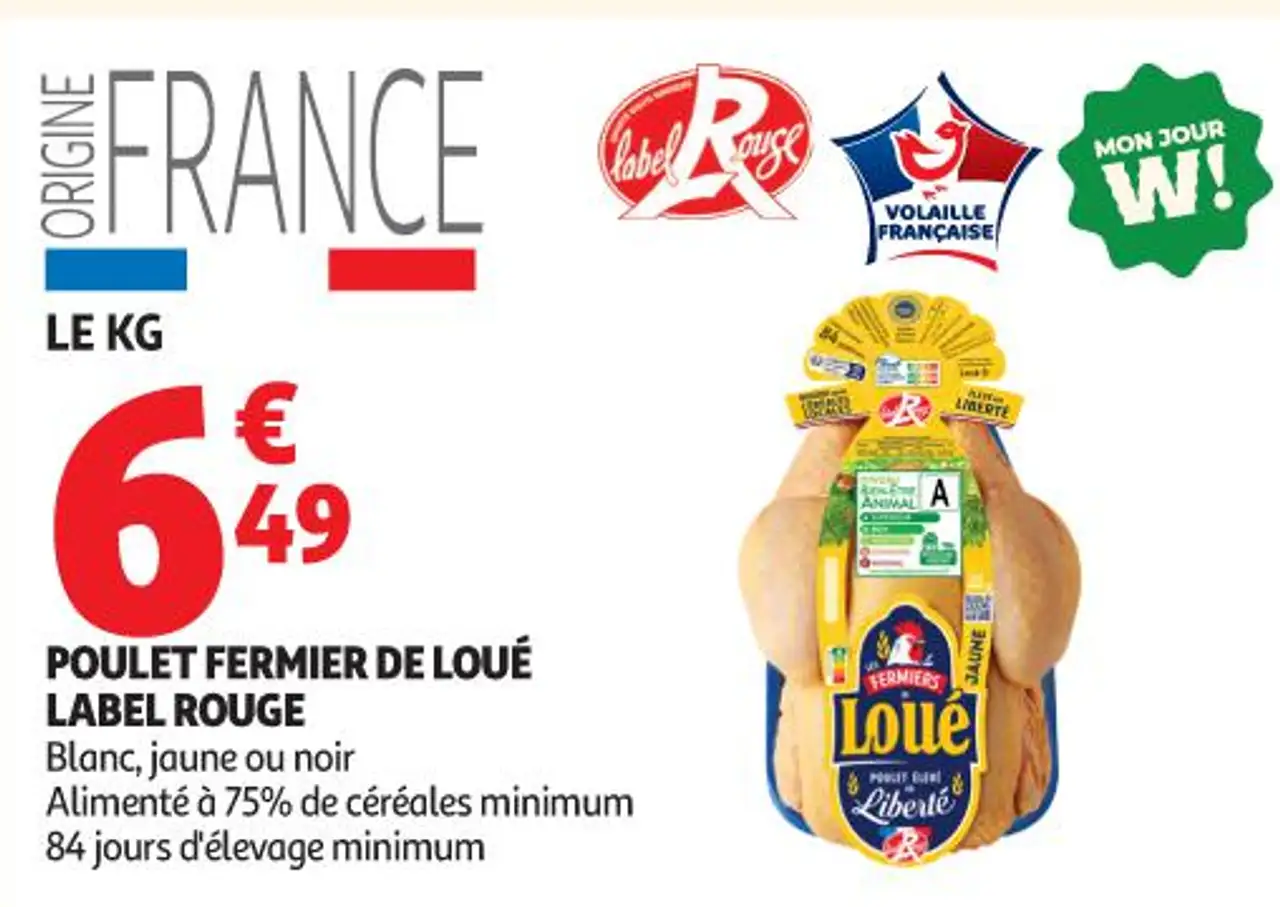 Poulet fermier de Loué Label Rouge