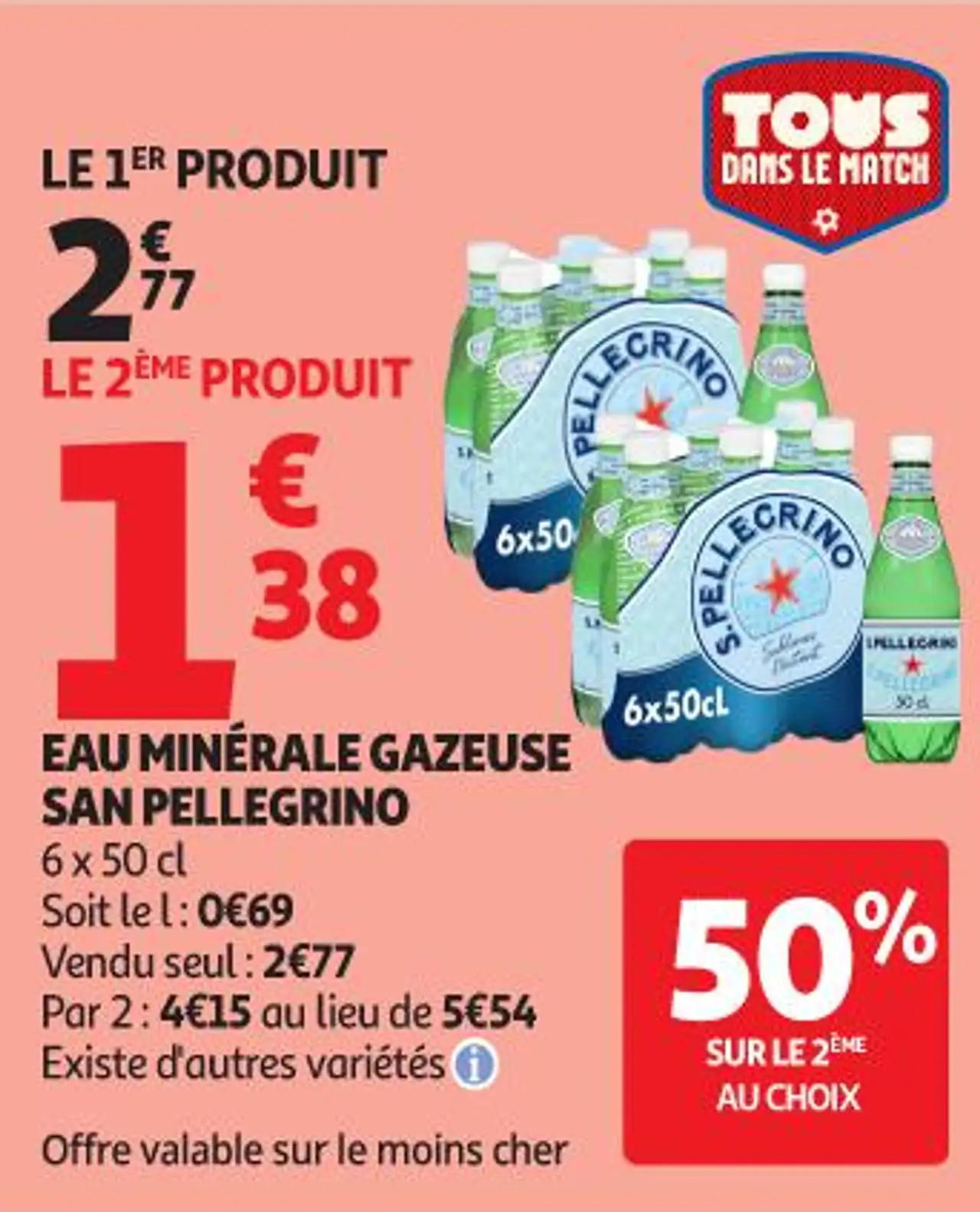 Eau Minérale Gazeuse San Pellegrino 6 x 50 cl