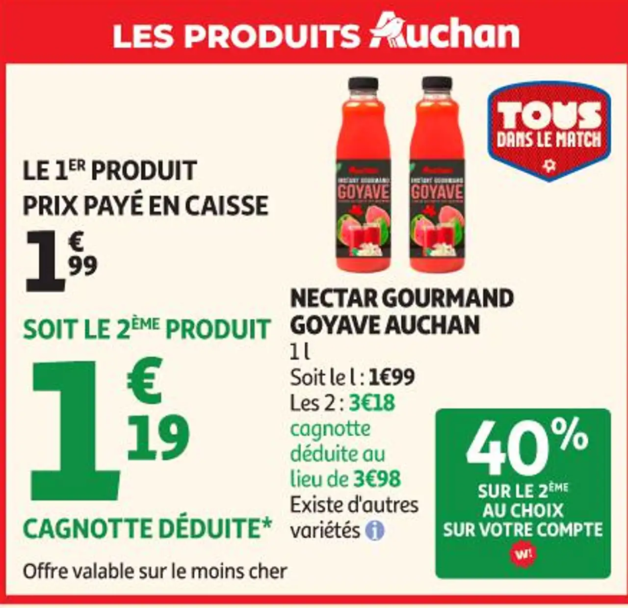 Nectar Gourmand Goyave Auchan