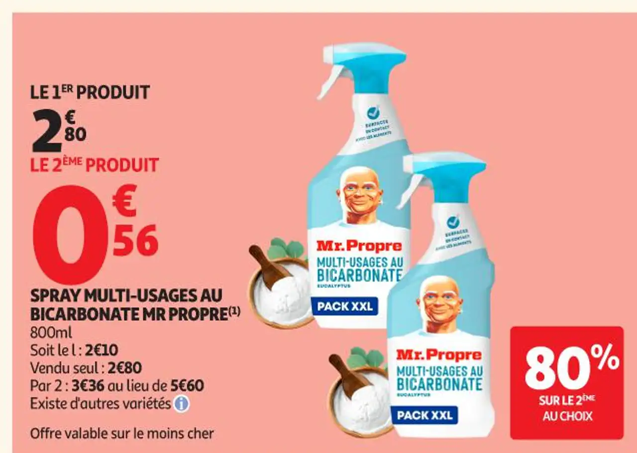 Spray multi-usages au bicarbonate Mr Propre