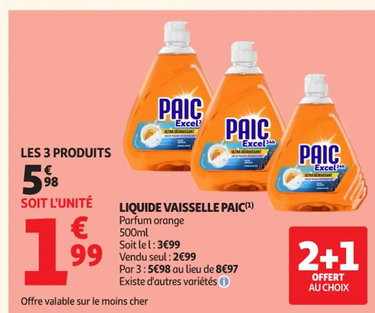 Liquide vaisselle Paic Excel