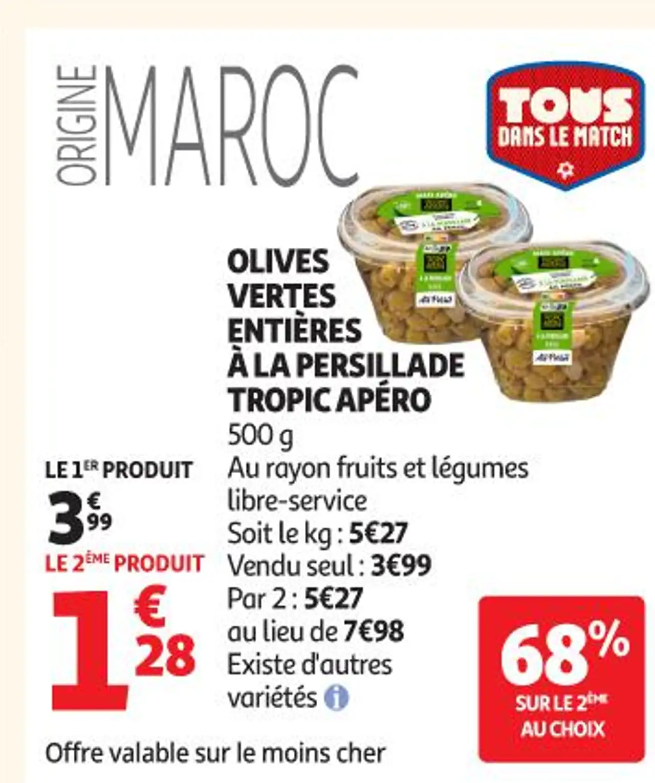 Olives vertes entières à la persillade Tropic Apéro