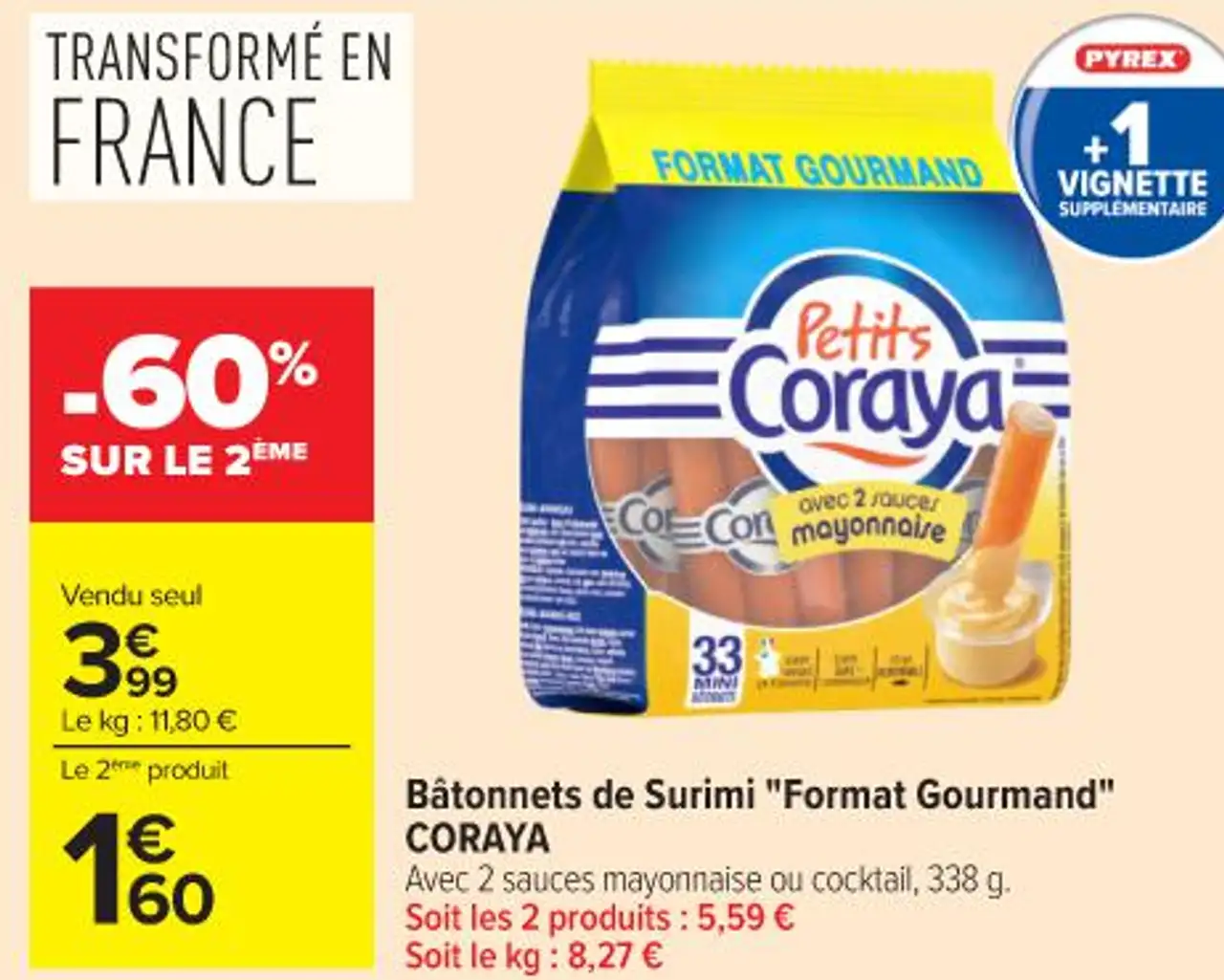 Bâtonnets de Surimi "Format Gourmand" CORAYA