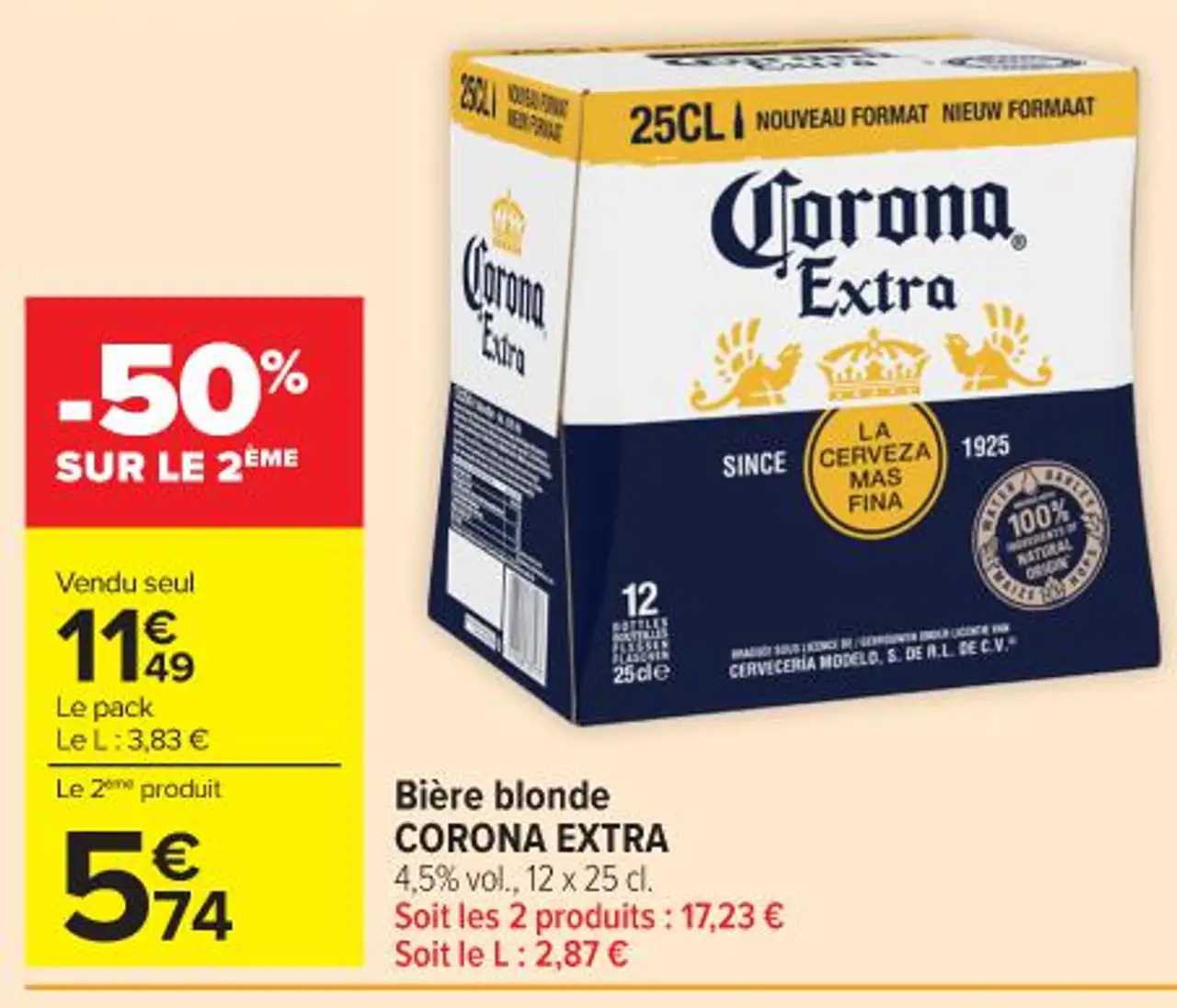 Bière blonde CORONA EXTRA