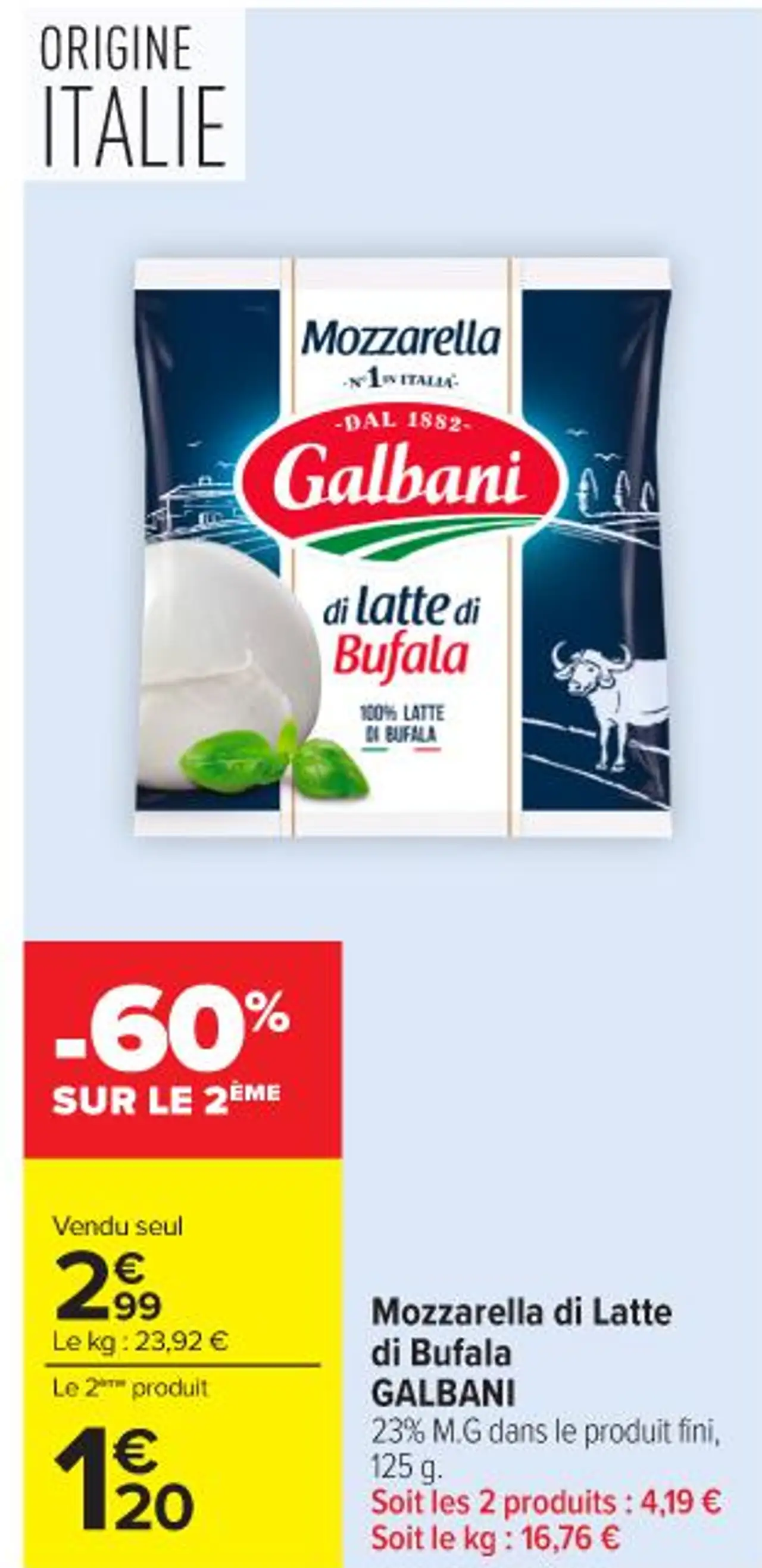 Mozzarella di Latte di Bufala GALBANI