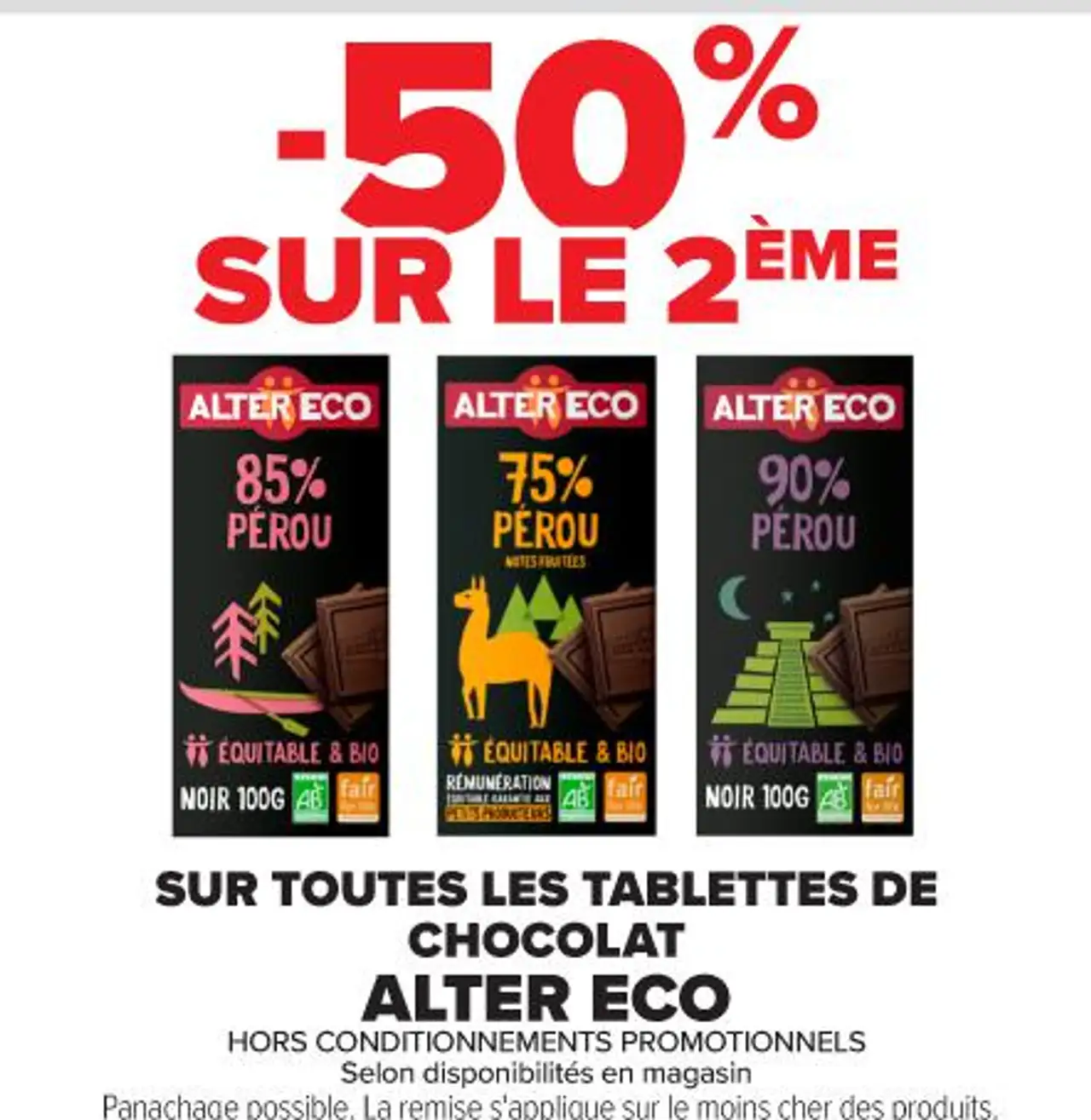 Alter Eco Tablettes de Chocolat