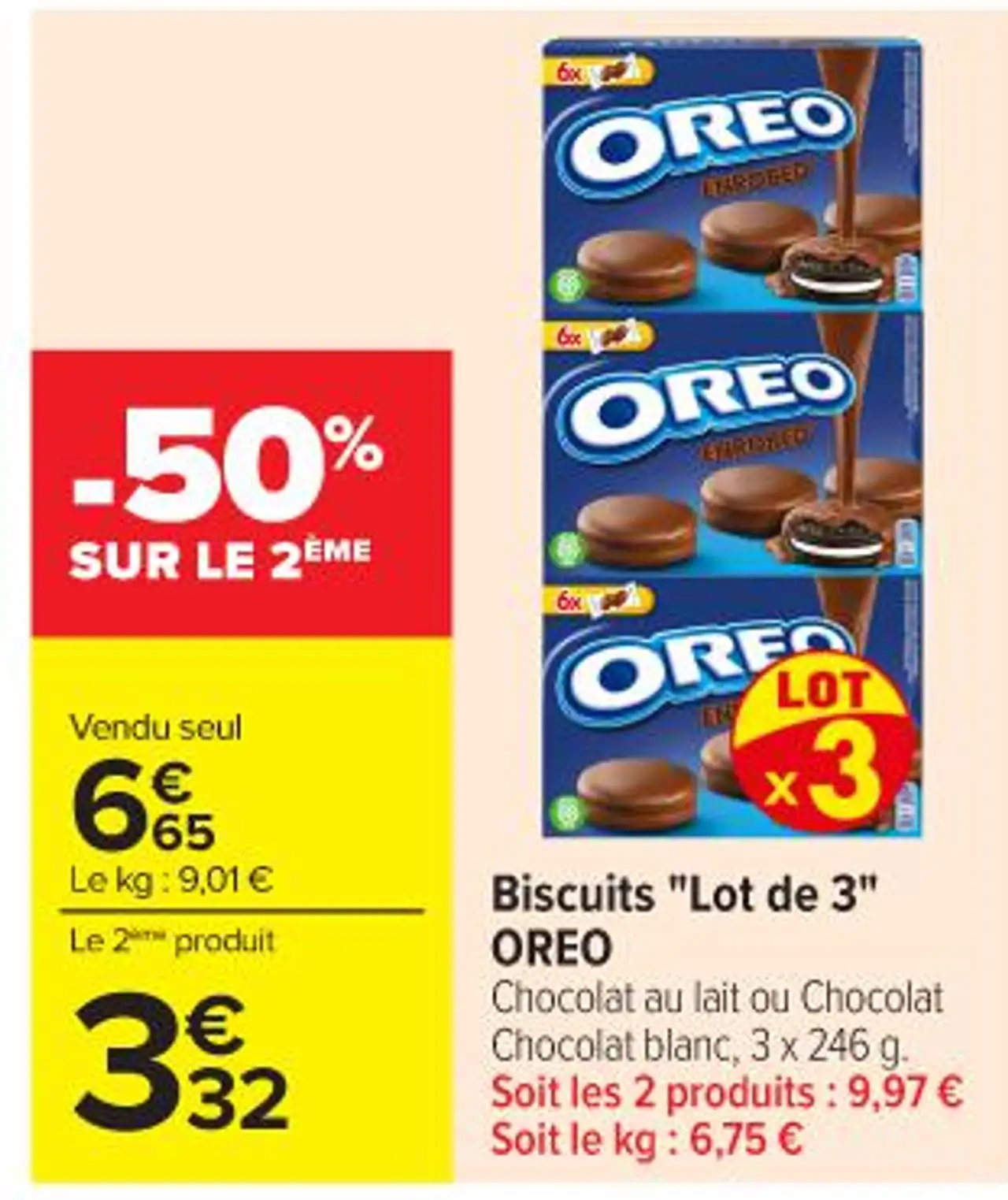 Biscuits "Lot de 3" OREO