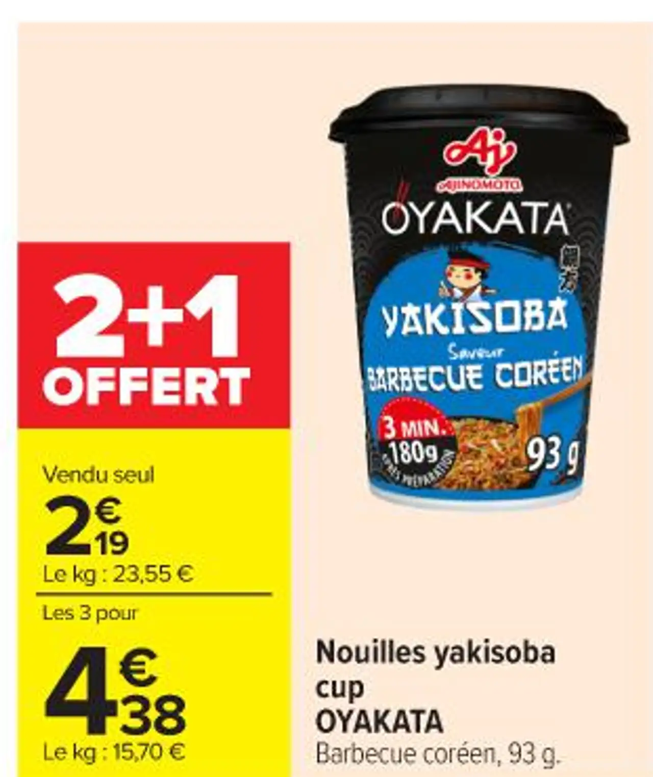 Nouilles yakisoba cup OYAKATA