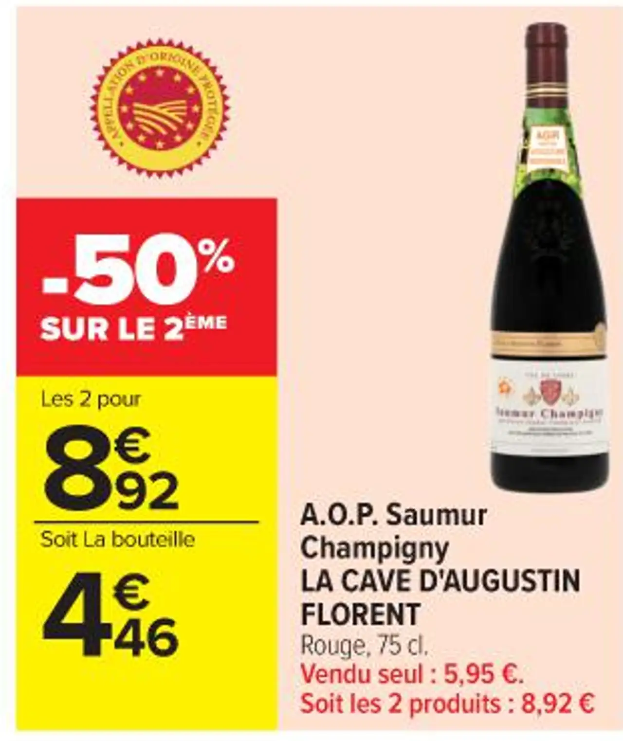A.O.P. Saumur Champigny LA CAVE D'AUGUSTIN FLORENT